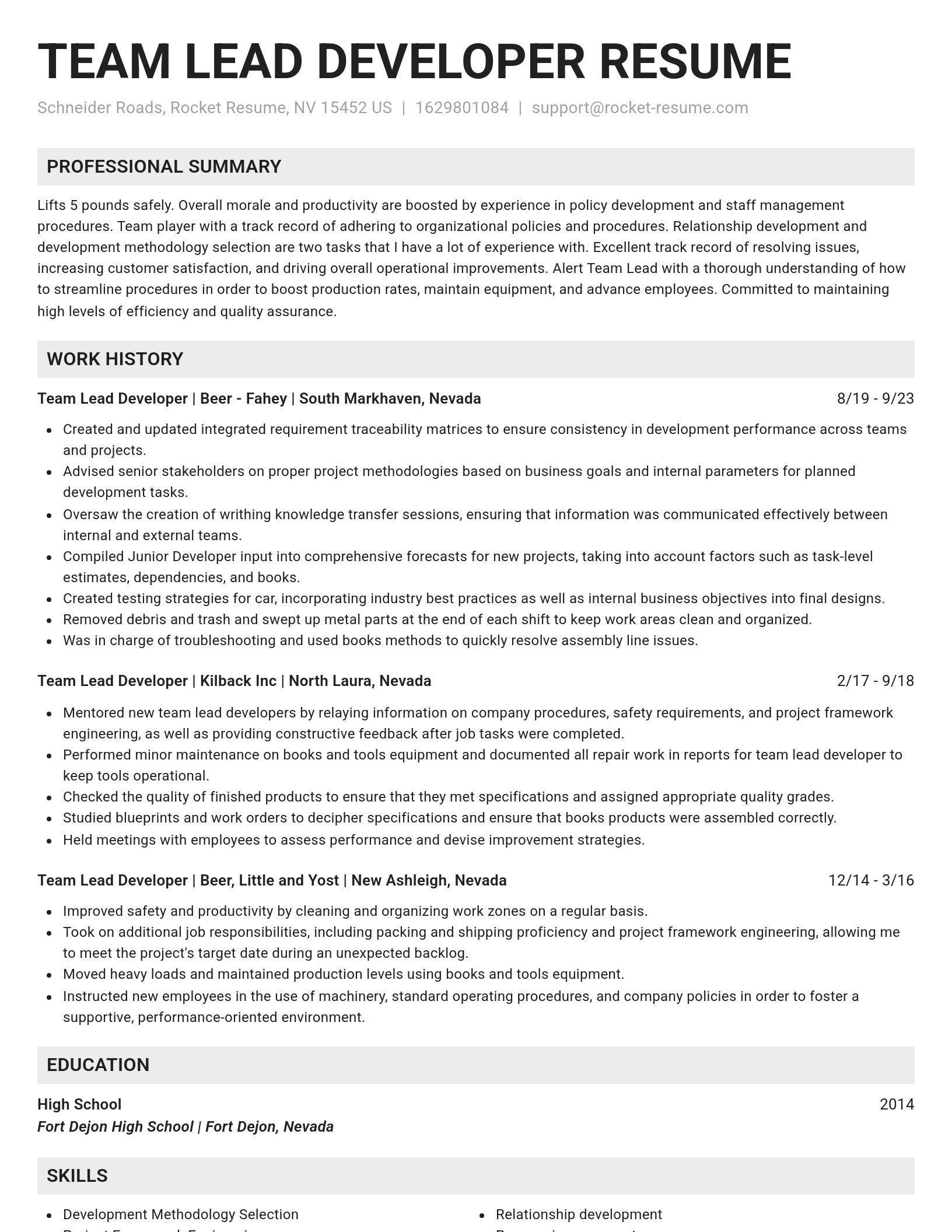 Genius resume template