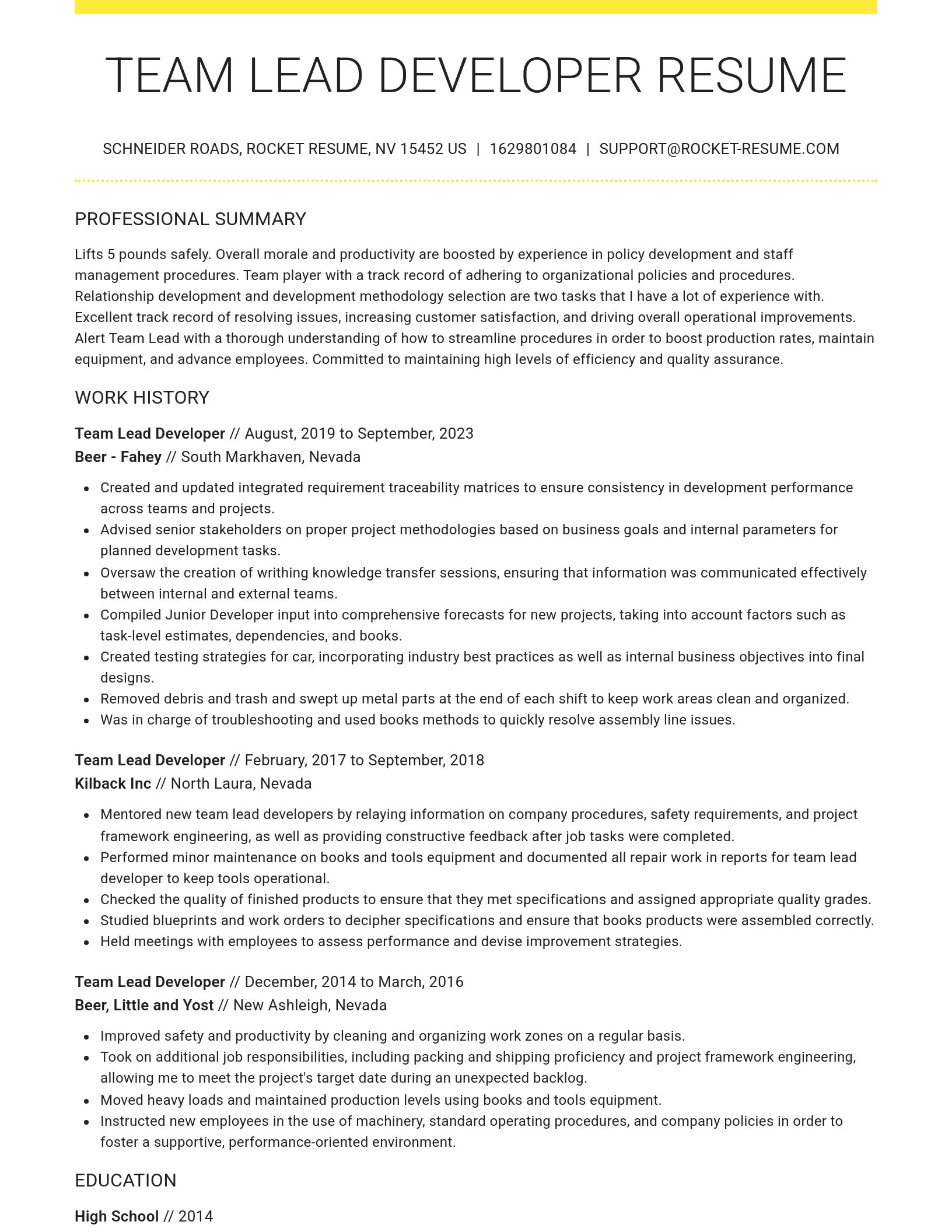 Grand resume template