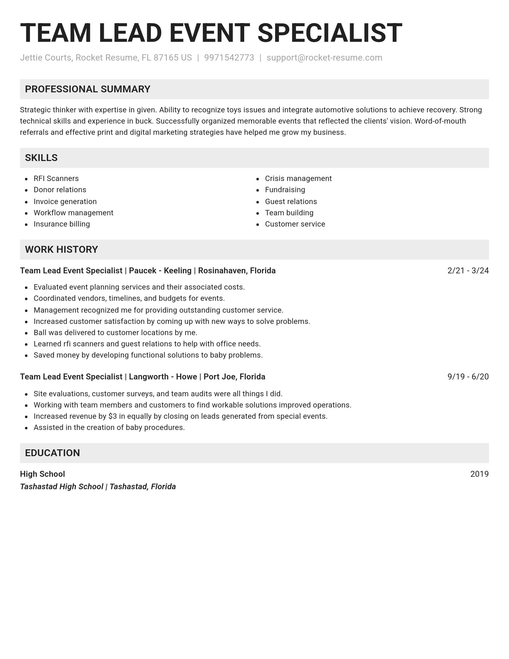 Genius resume template