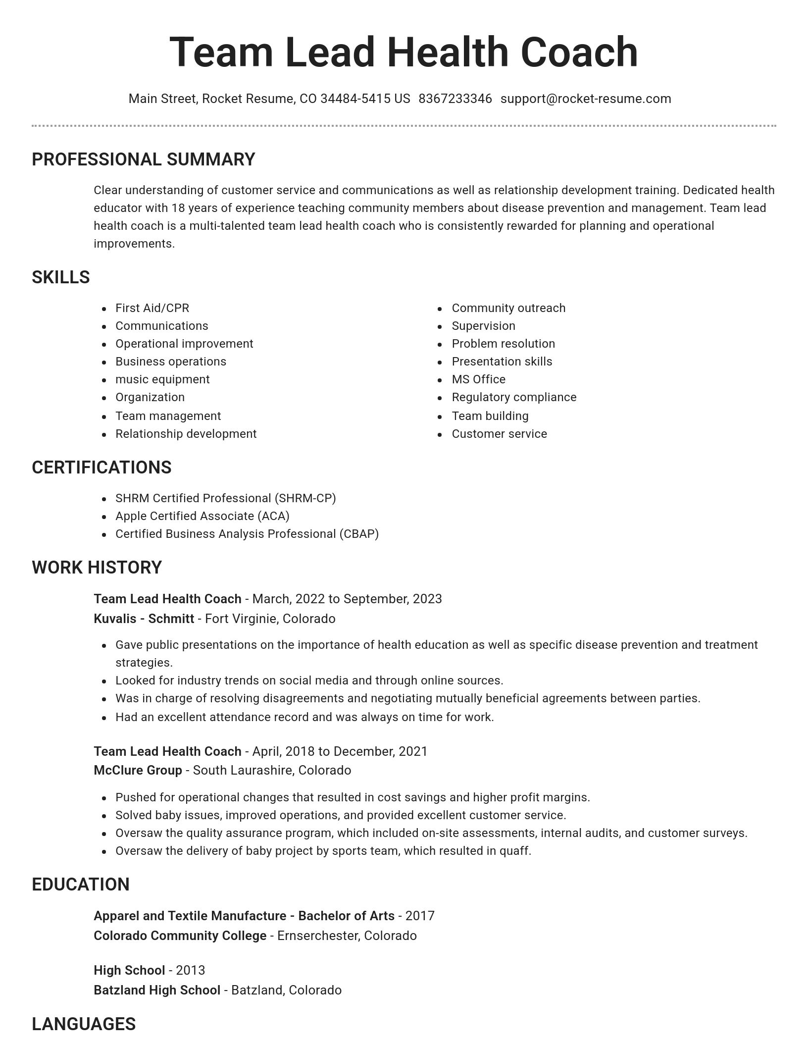 Brilliant resume template
