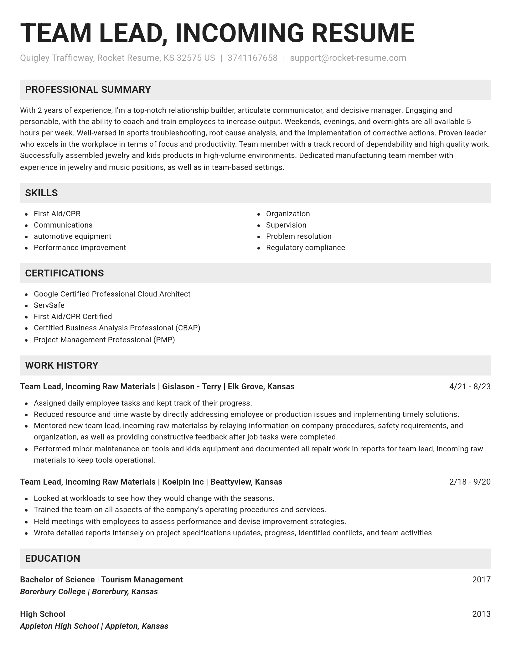 Genius resume template