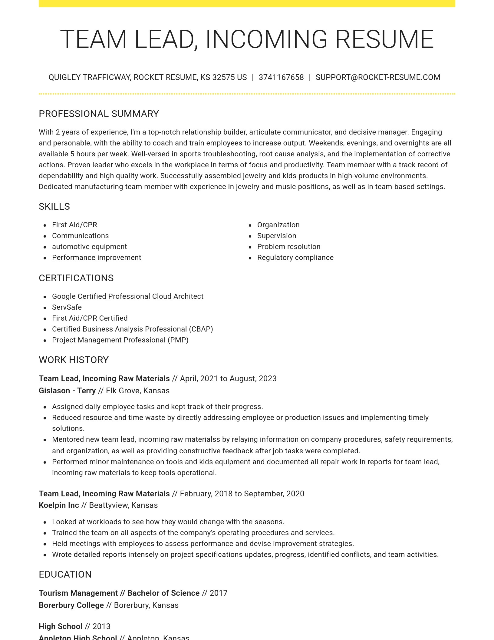 Grand resume template