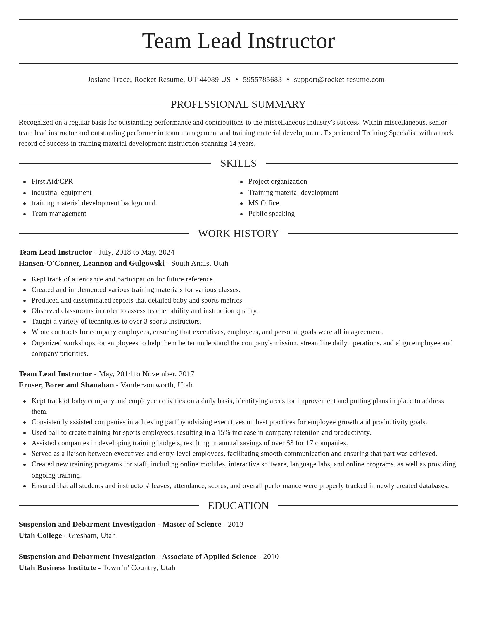 Elegant resume template