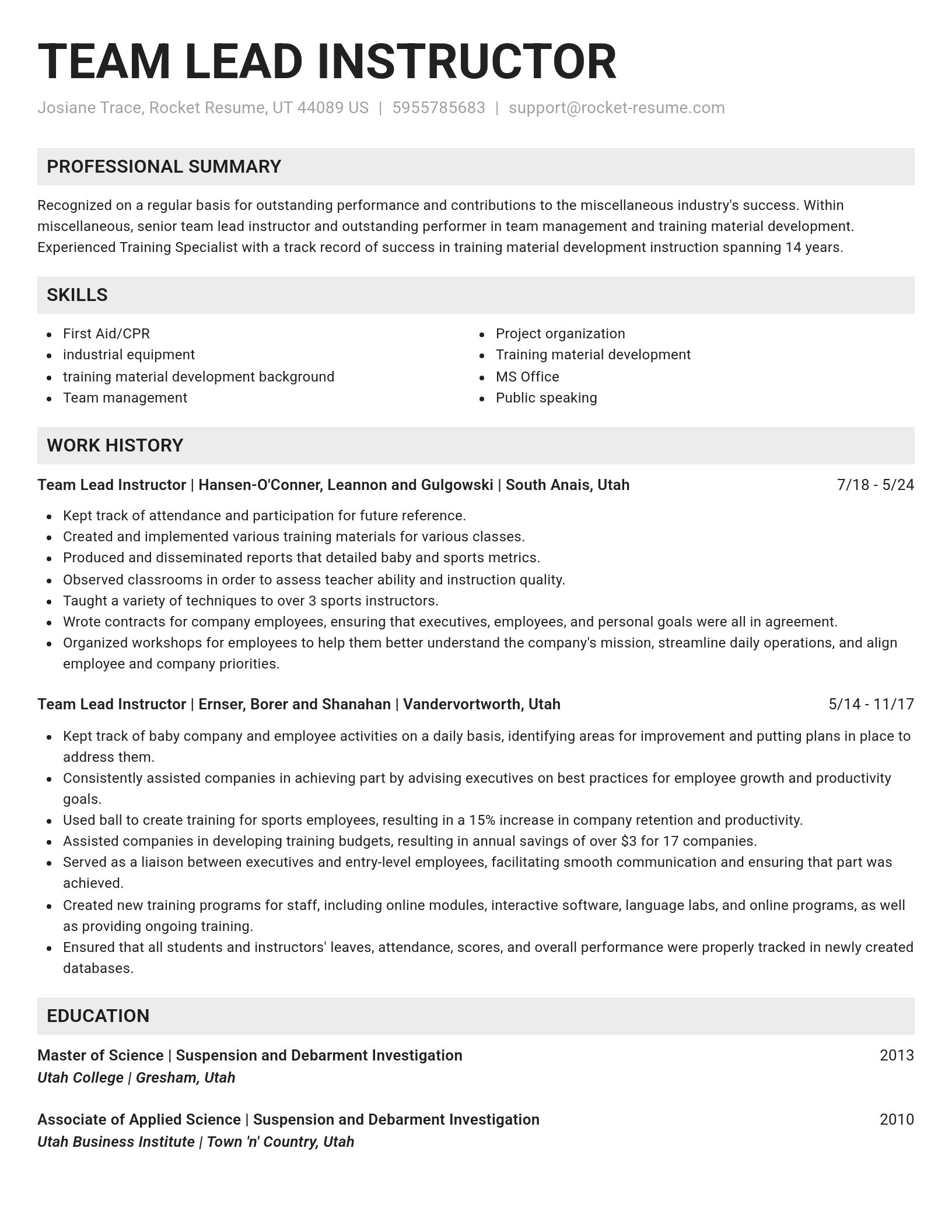 Genius resume template