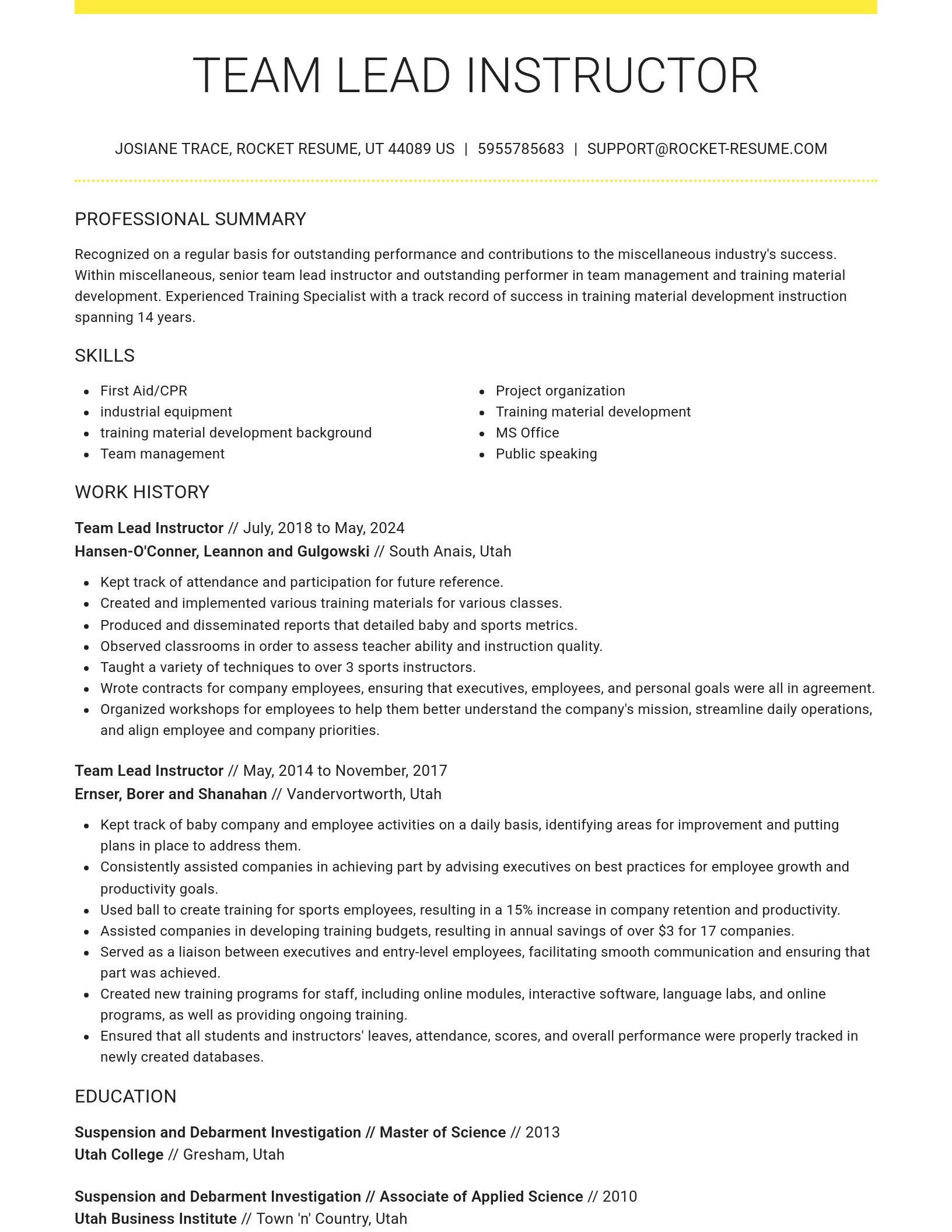 Grand resume template