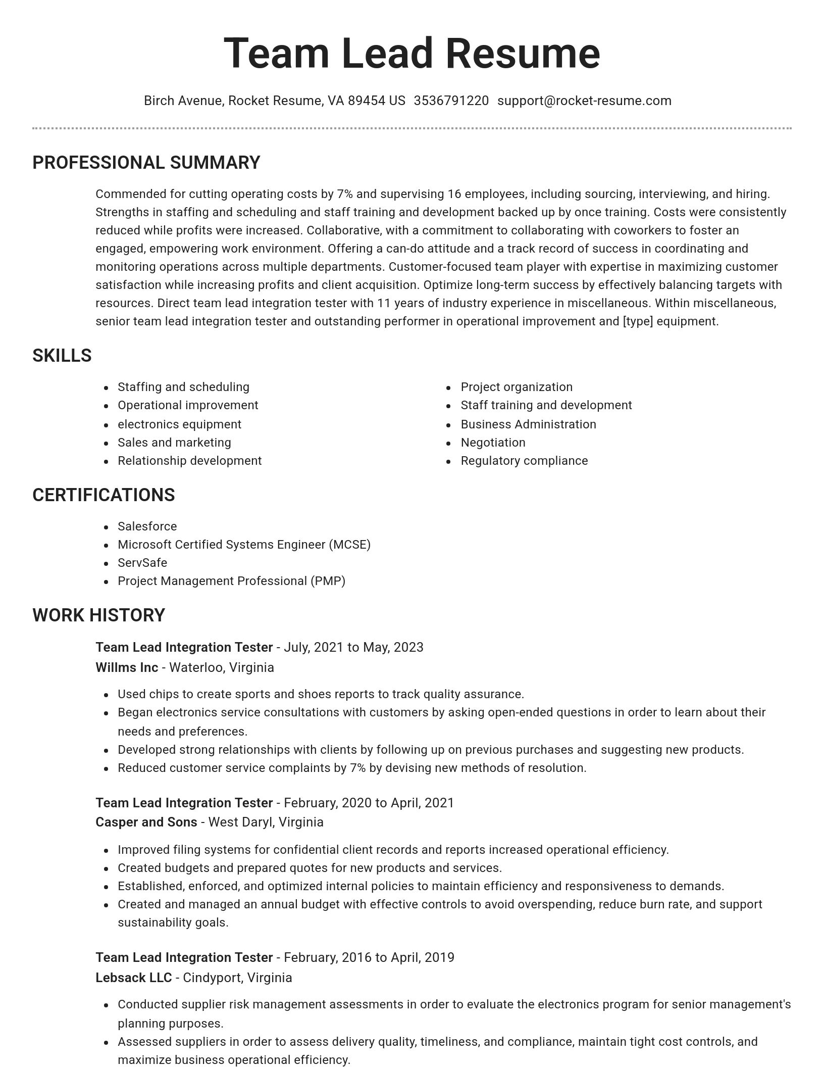 Brilliant resume template