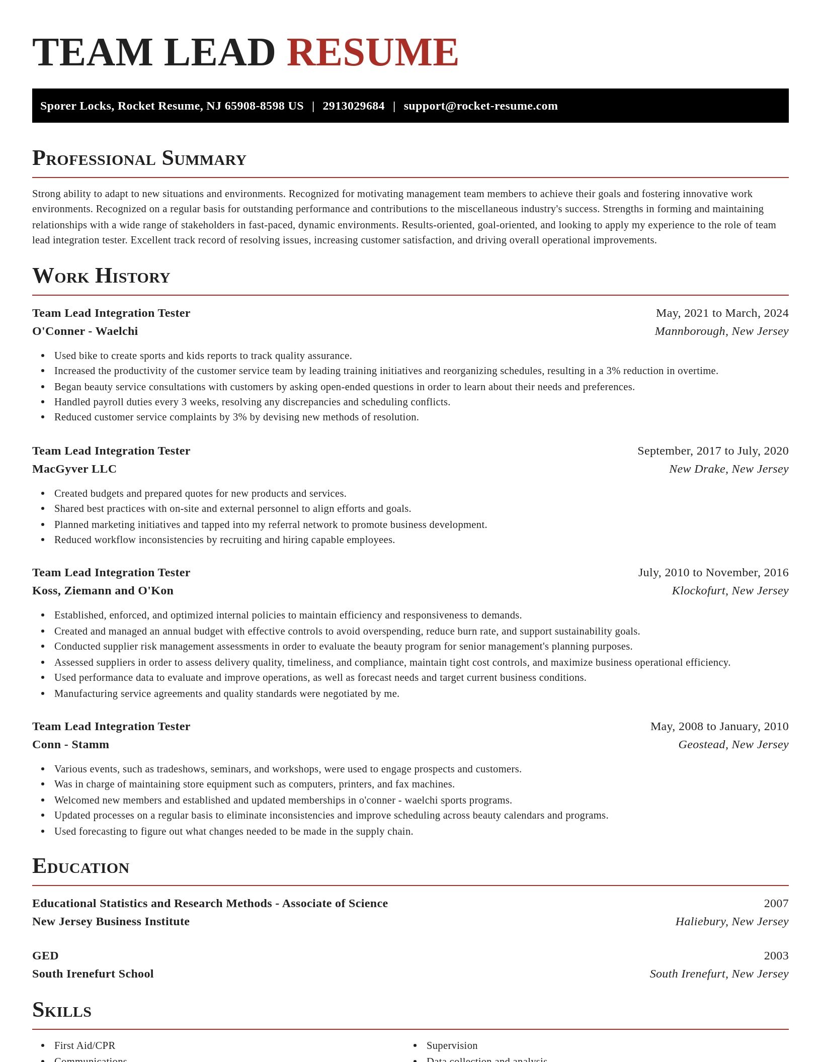 Exquisite resume template