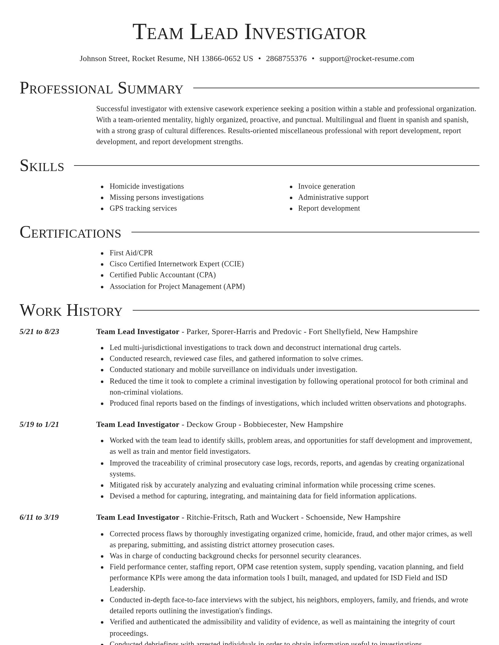 Director resume template