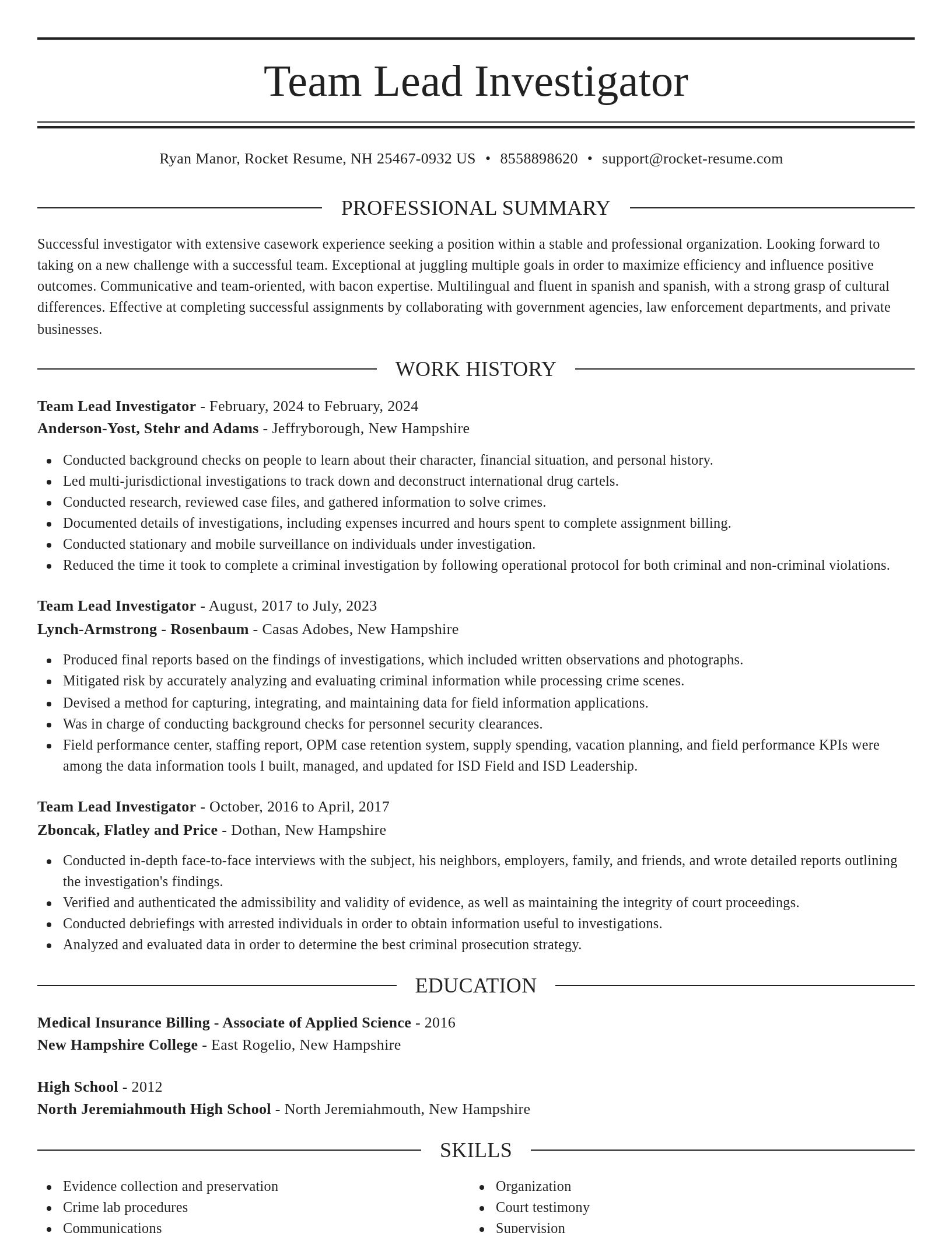 Elegant resume template