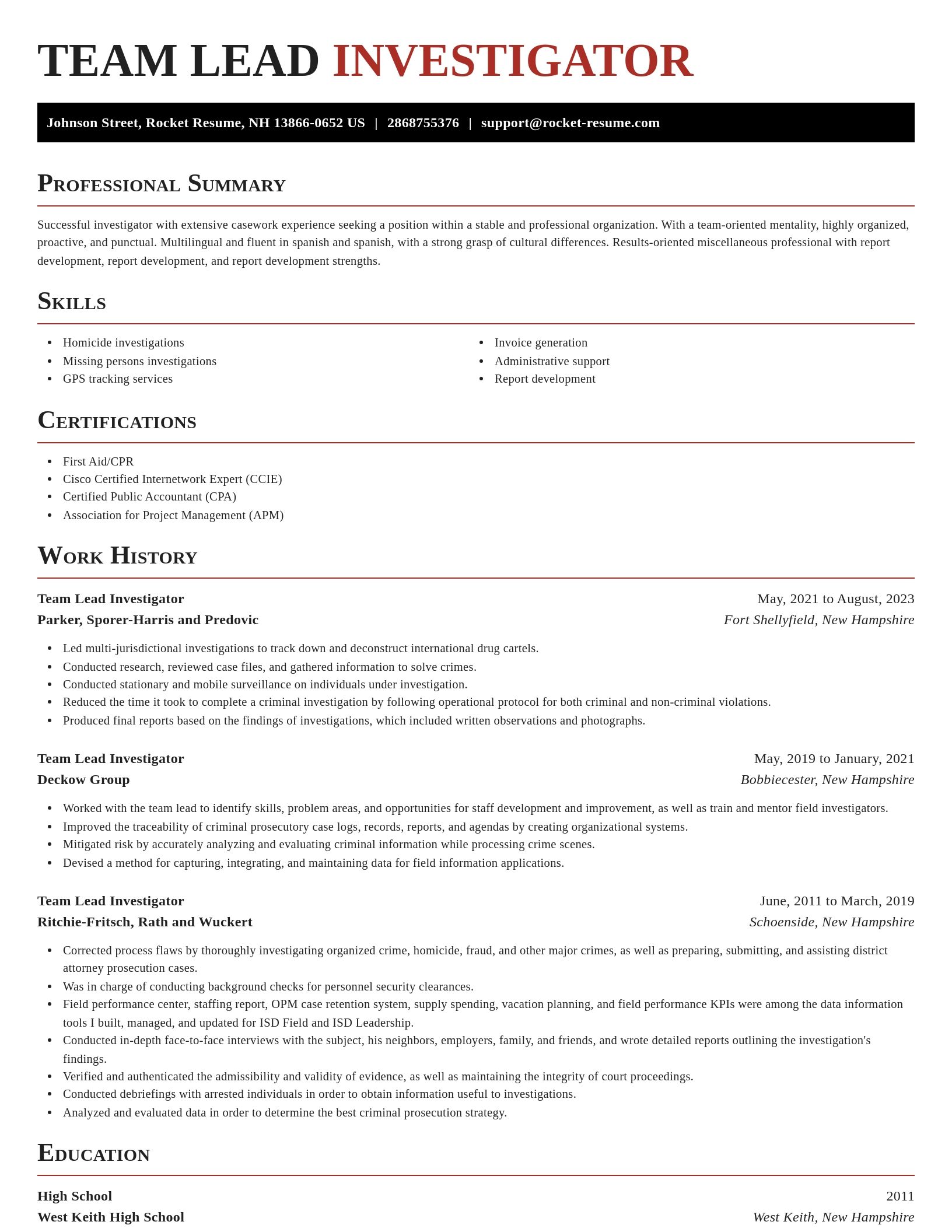Exquisite resume template
