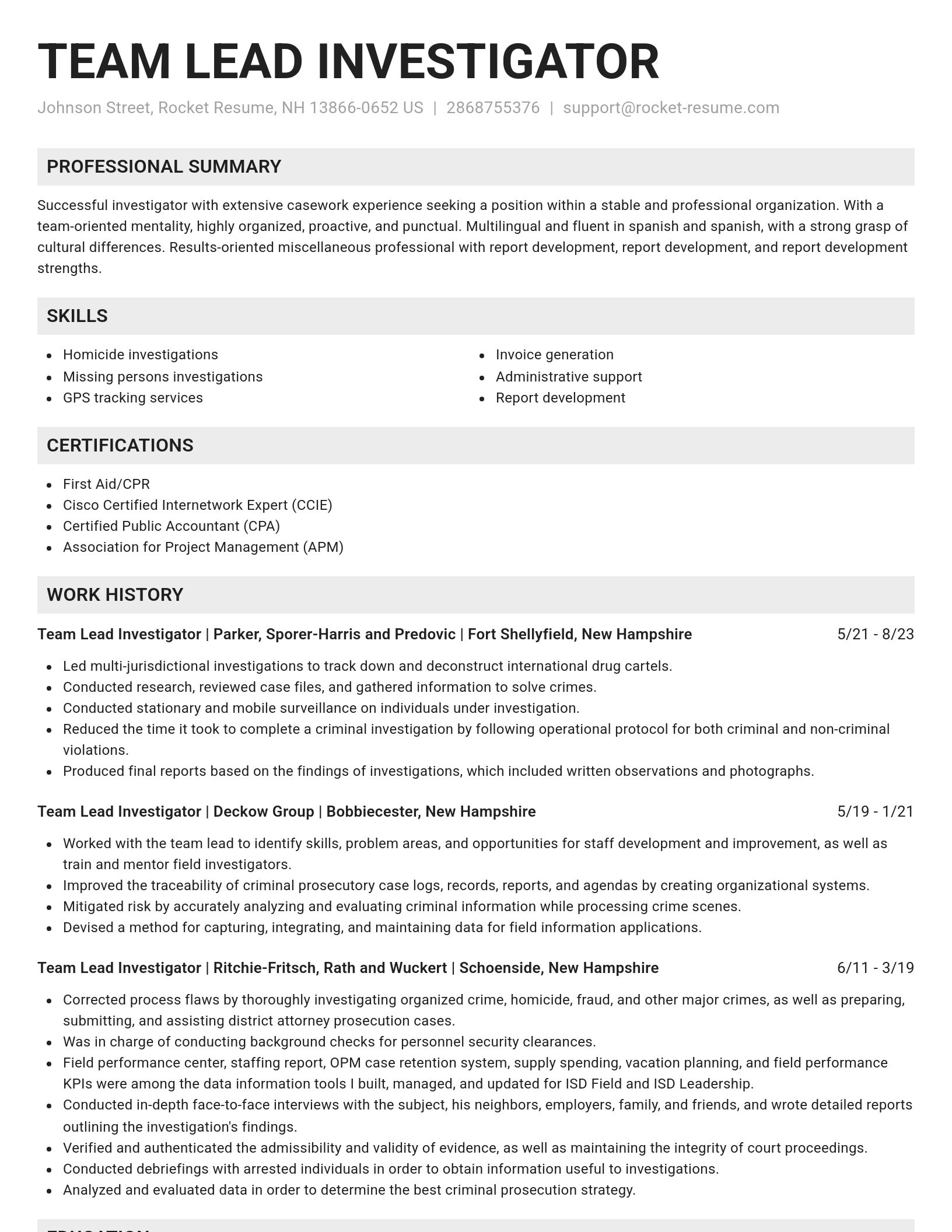 Genius resume template