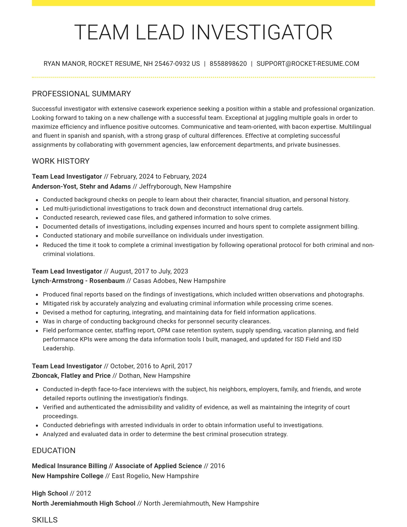 Grand resume template