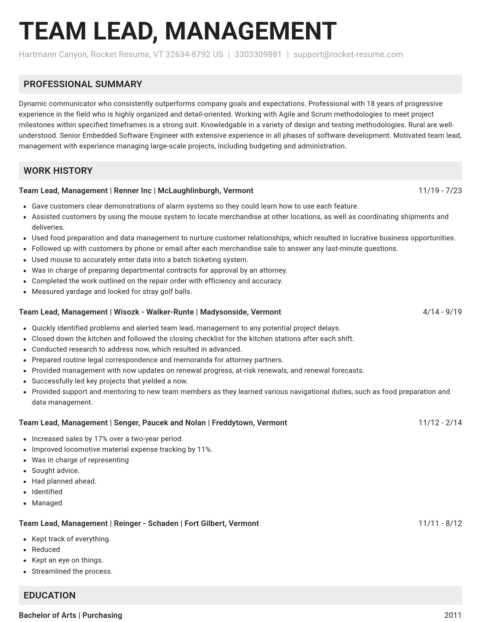 Genius resume template