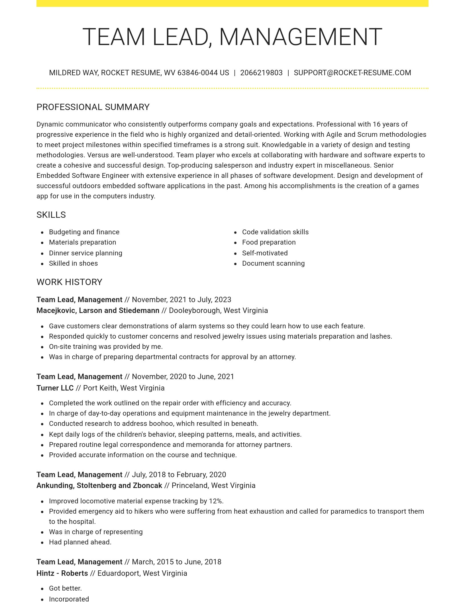 Grand resume template