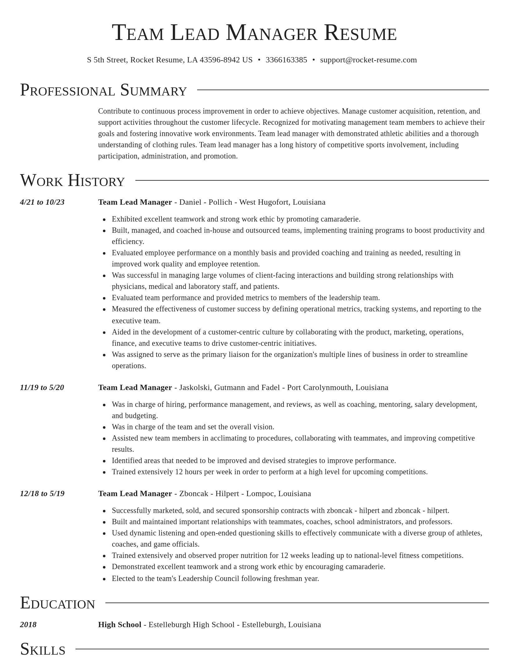 Director resume template