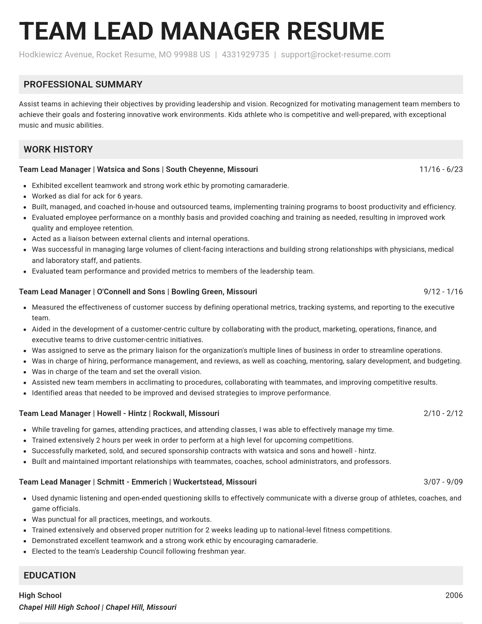 Genius resume template