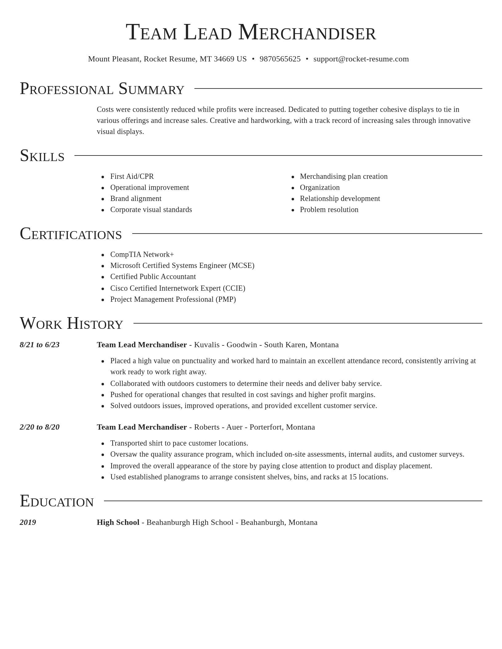 Director resume template