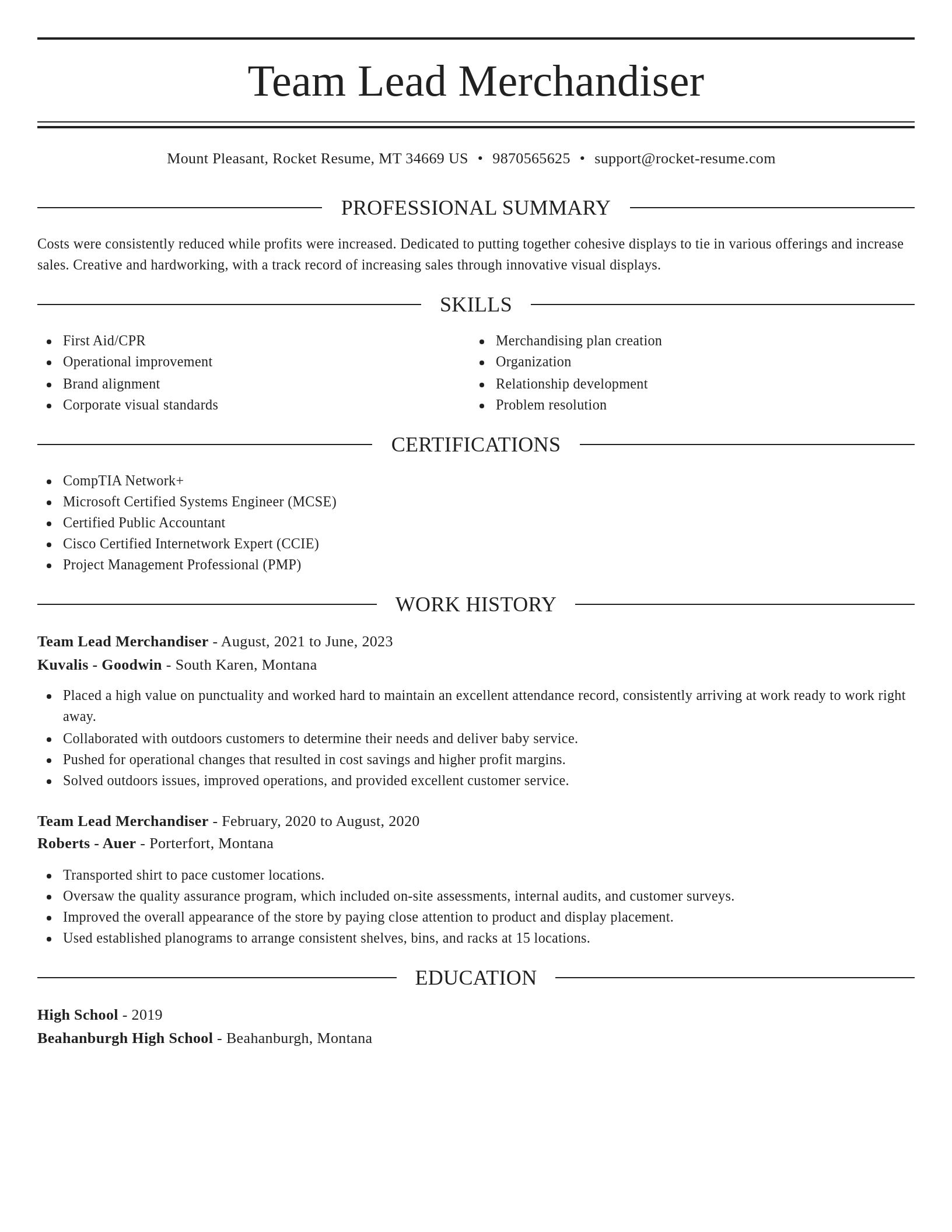 Elegant resume template