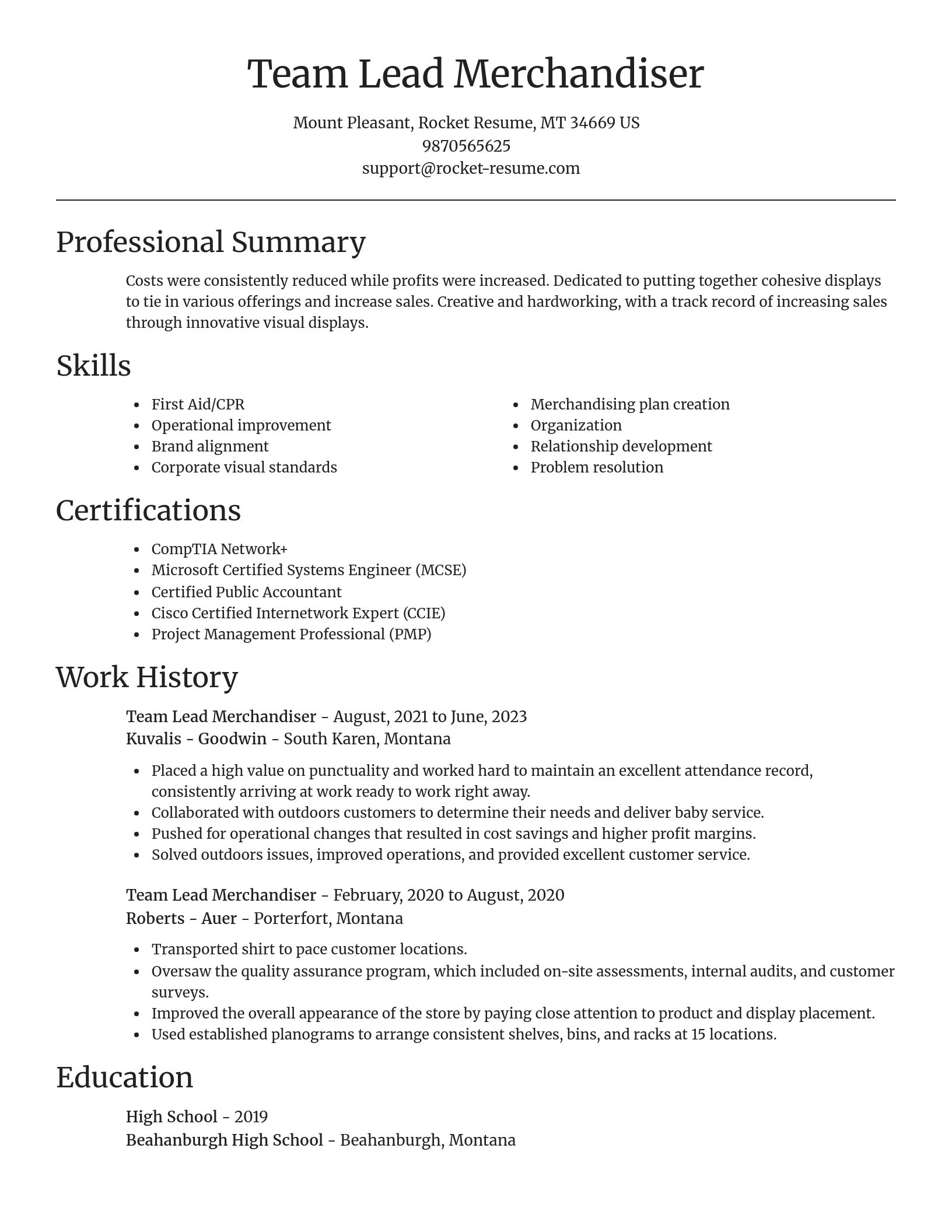 Focal Point resume template