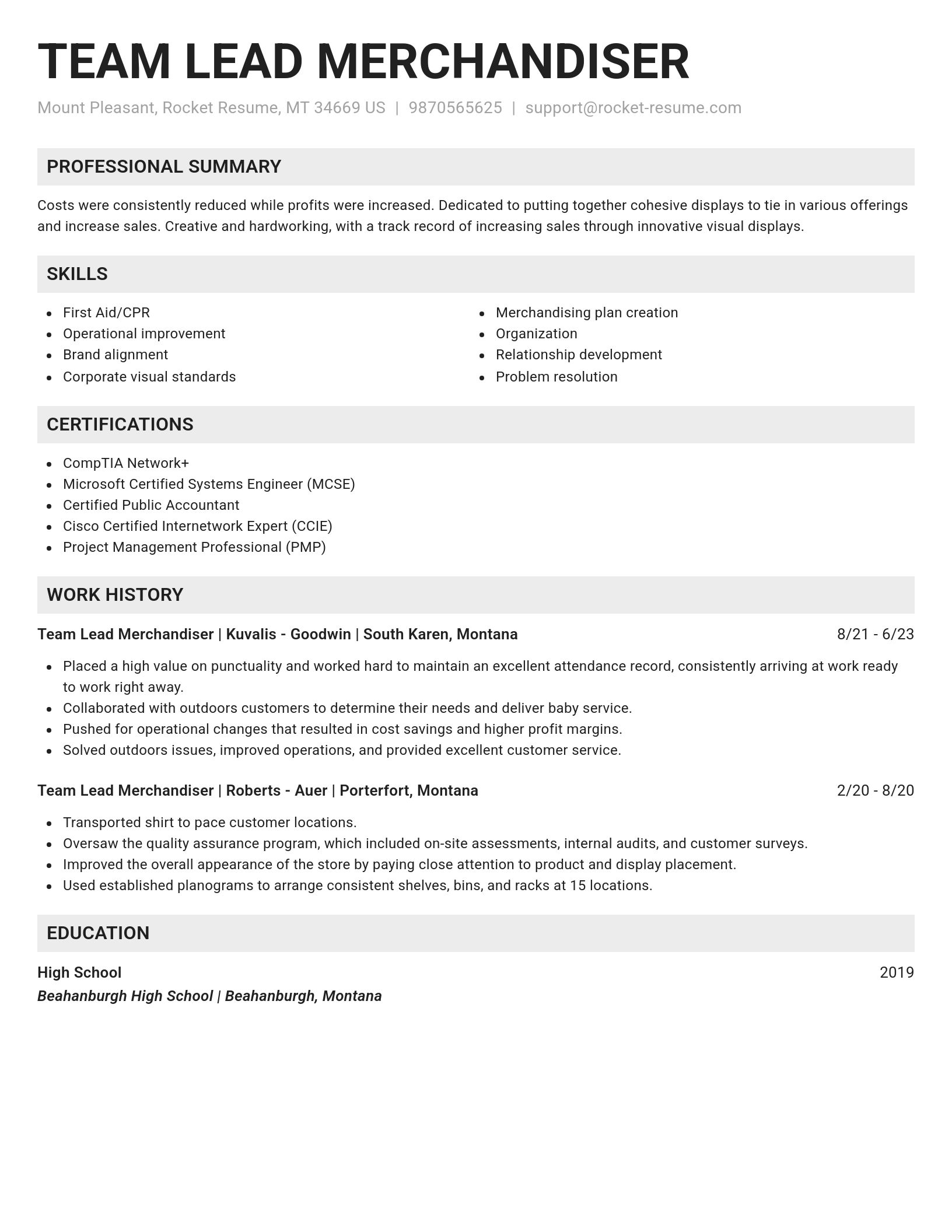Genius resume template