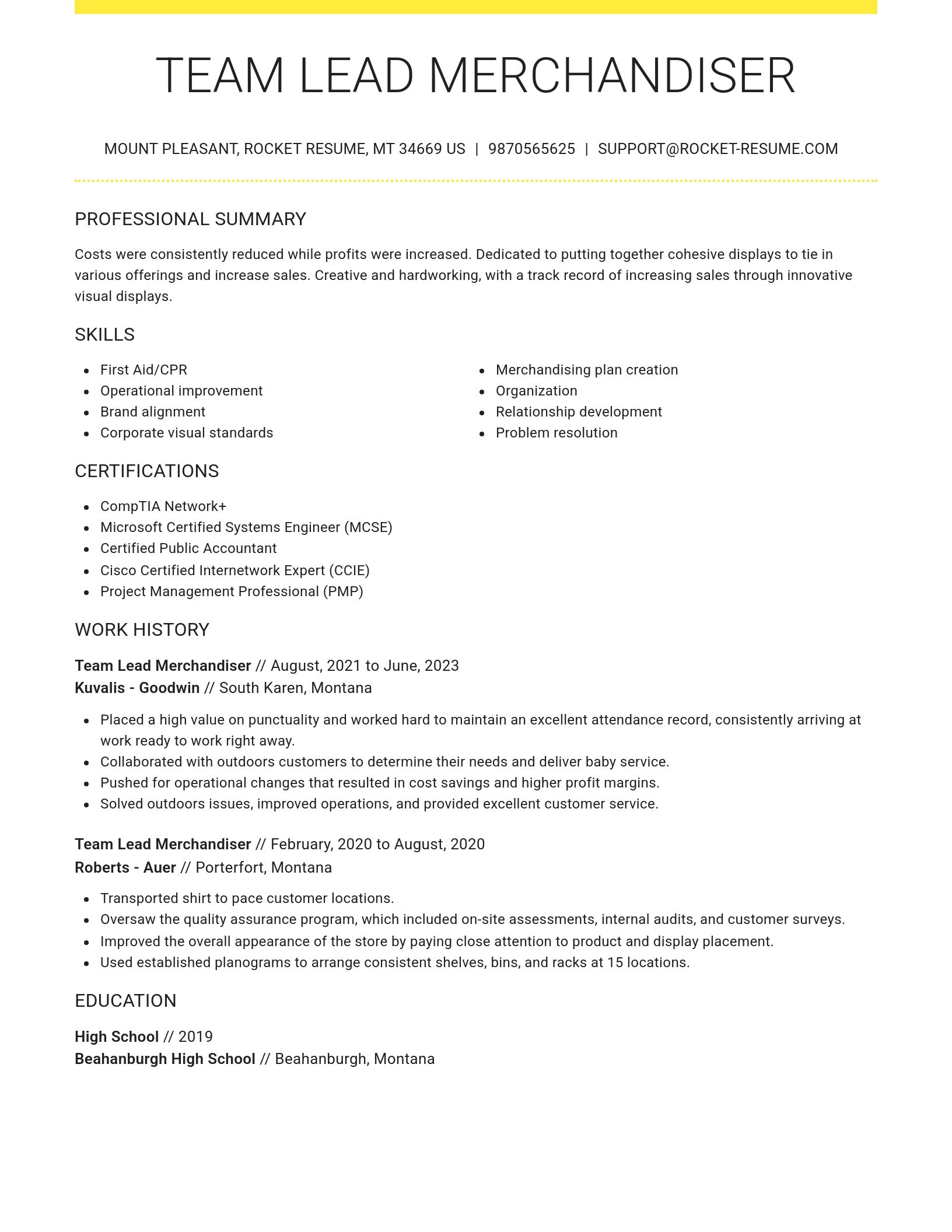 Grand resume template