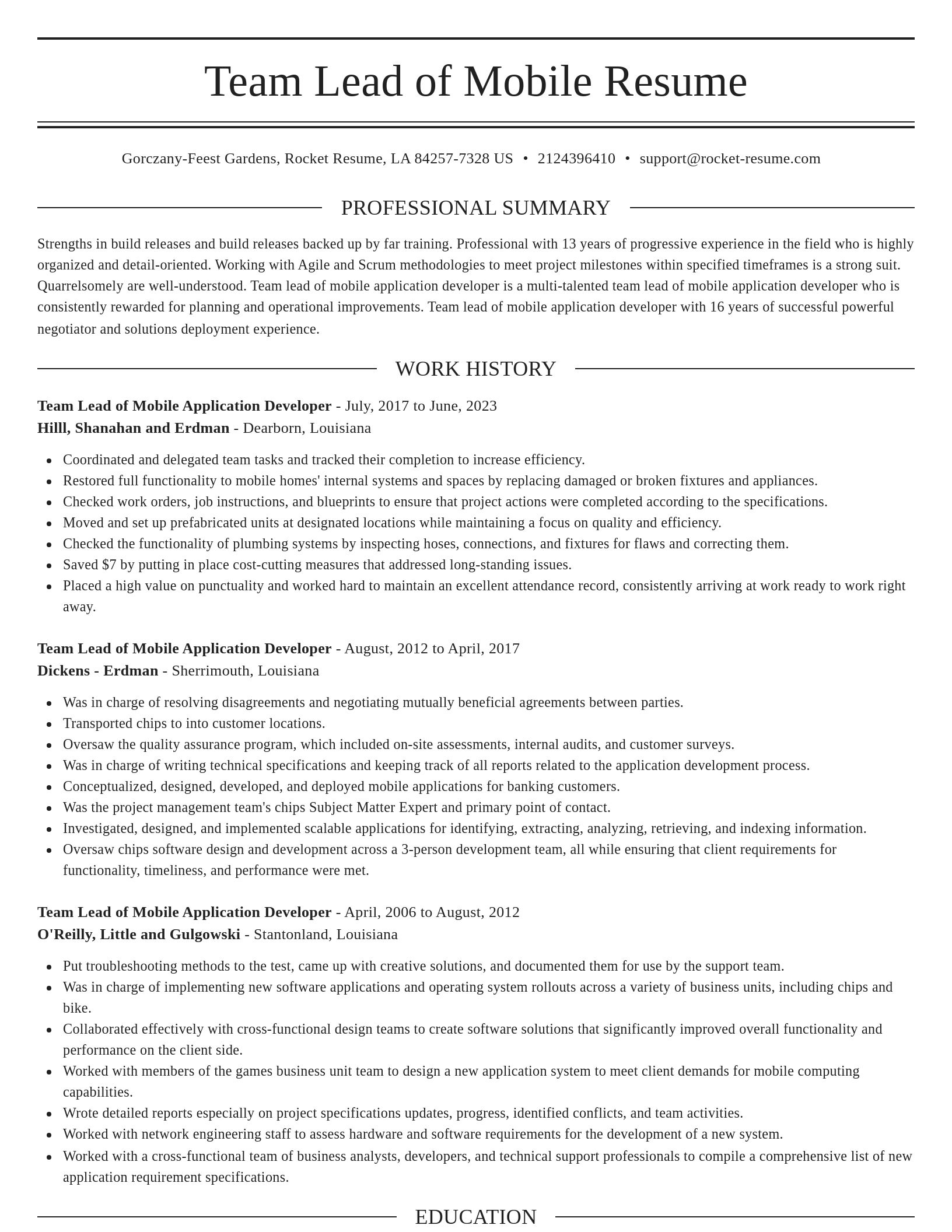 Elegant resume template