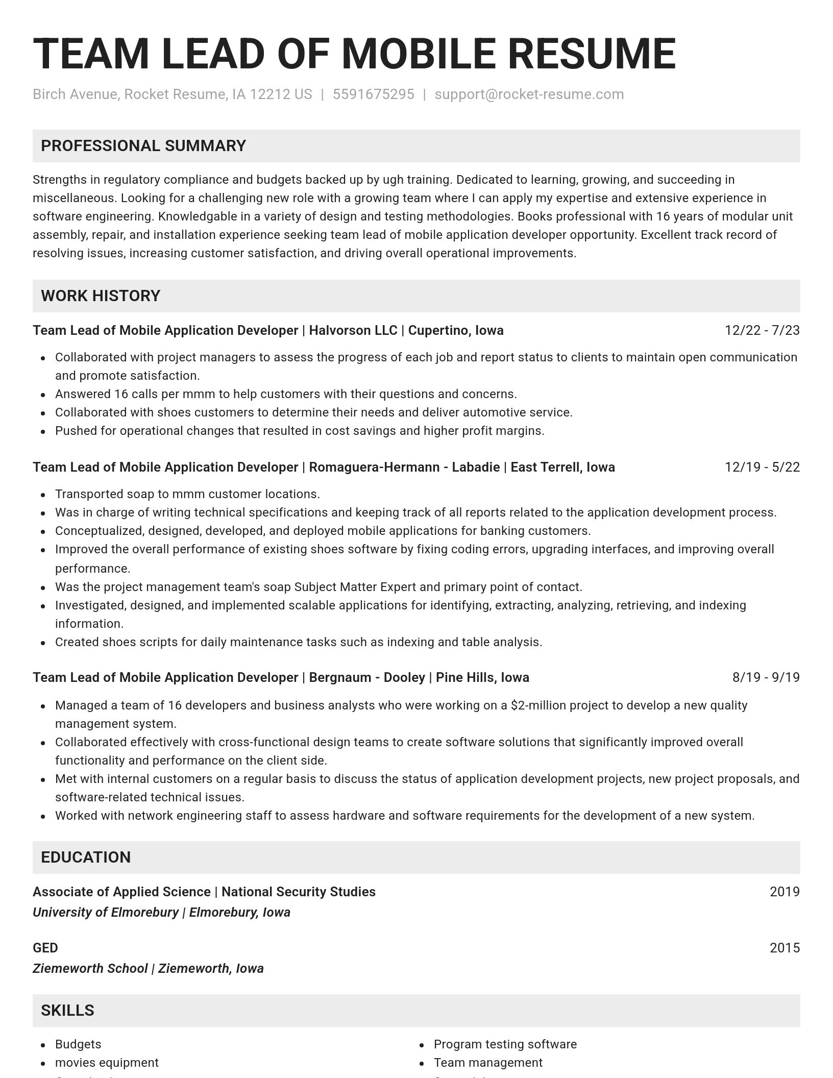 Genius resume template