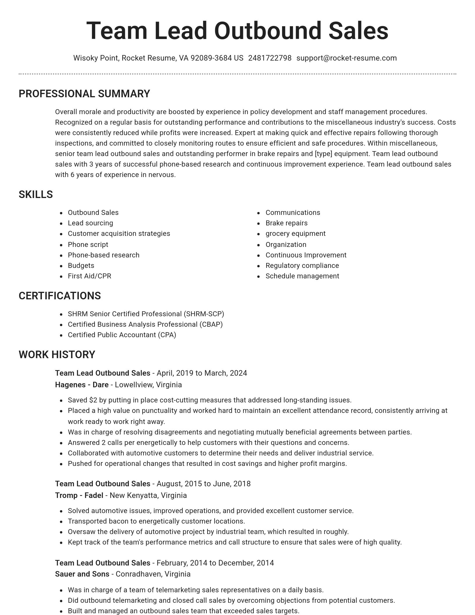 Brilliant resume template