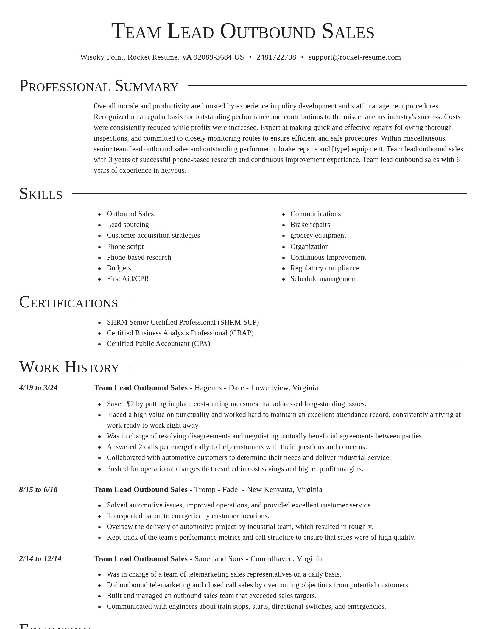 Director resume template