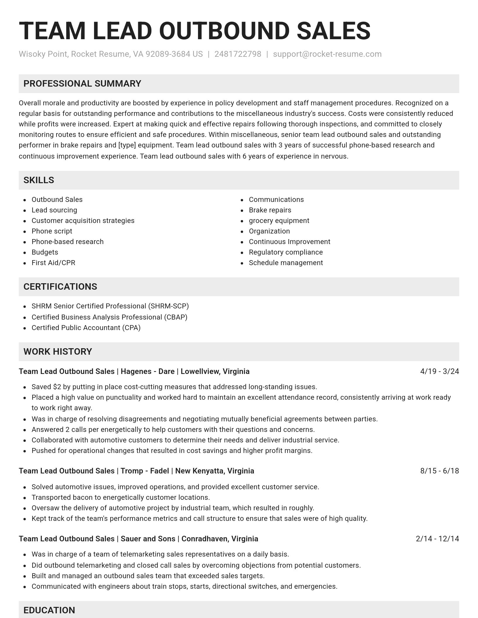 Genius resume template