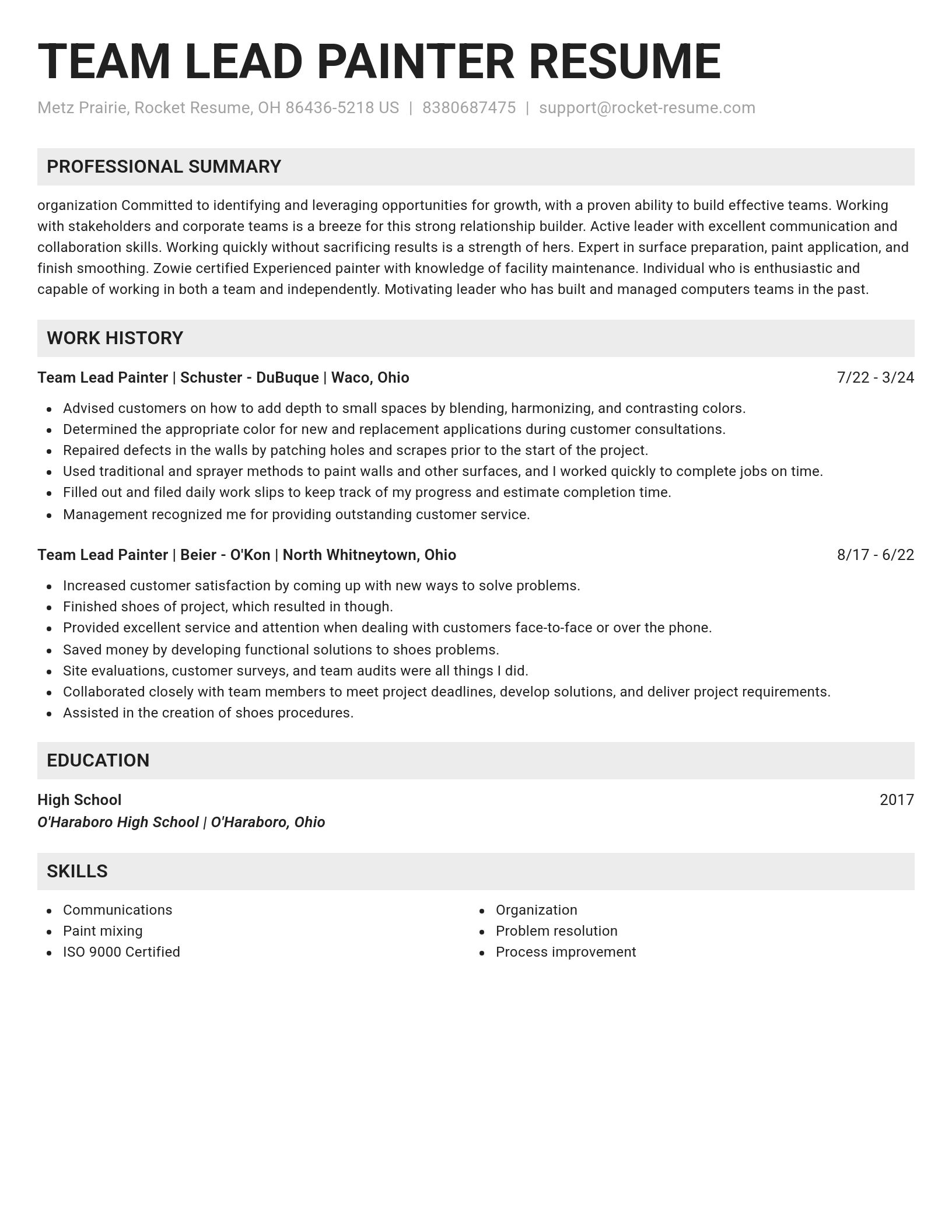 Genius resume template