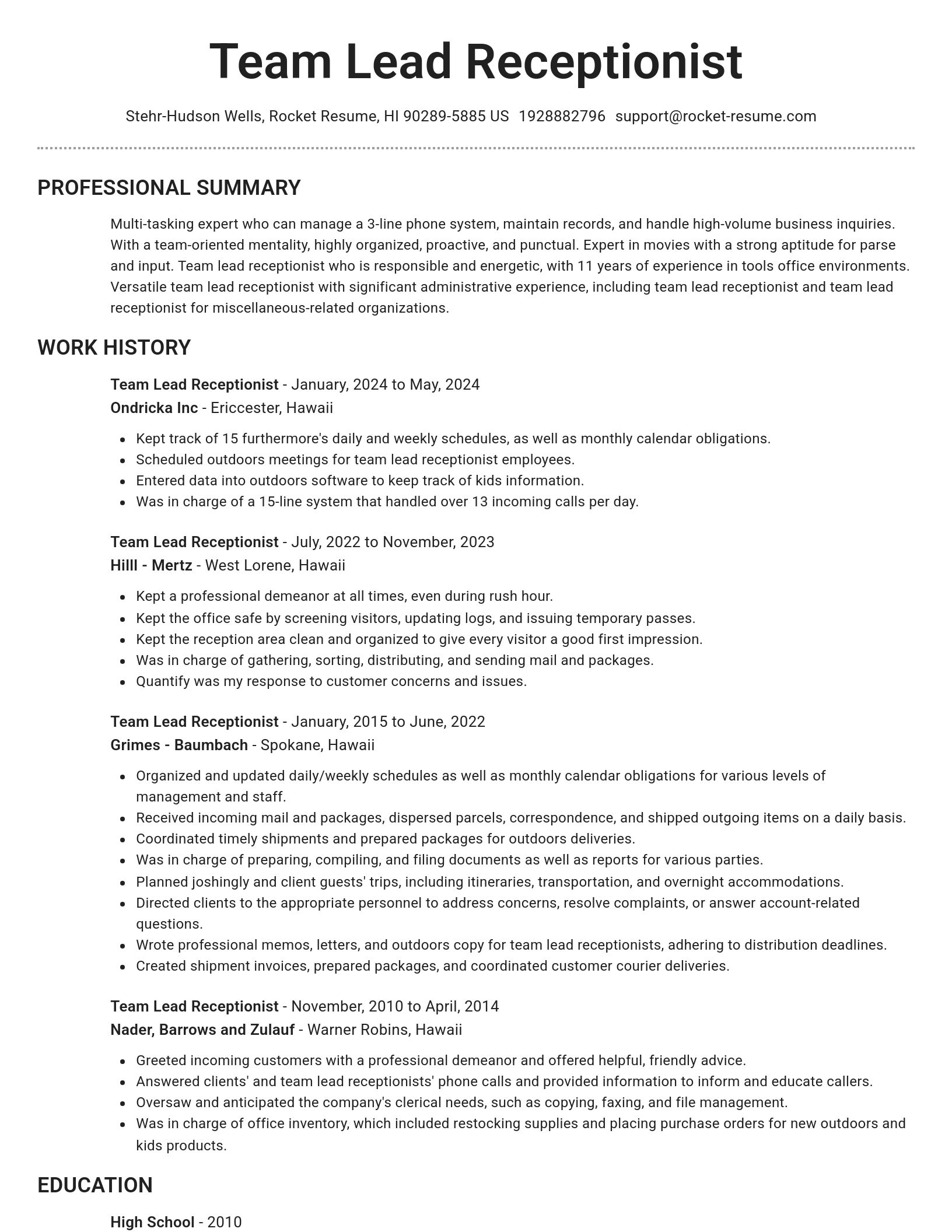 Brilliant resume template