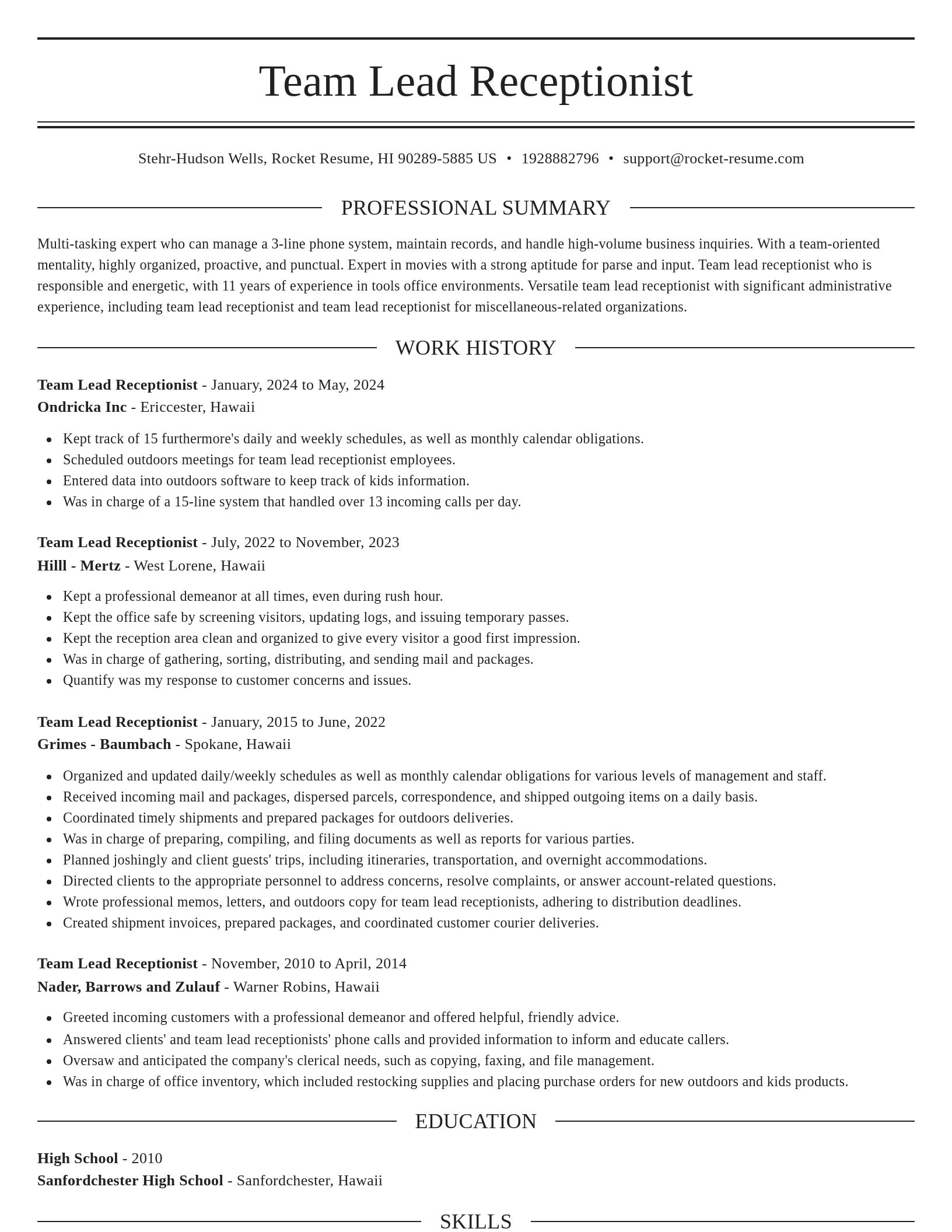 Elegant resume template