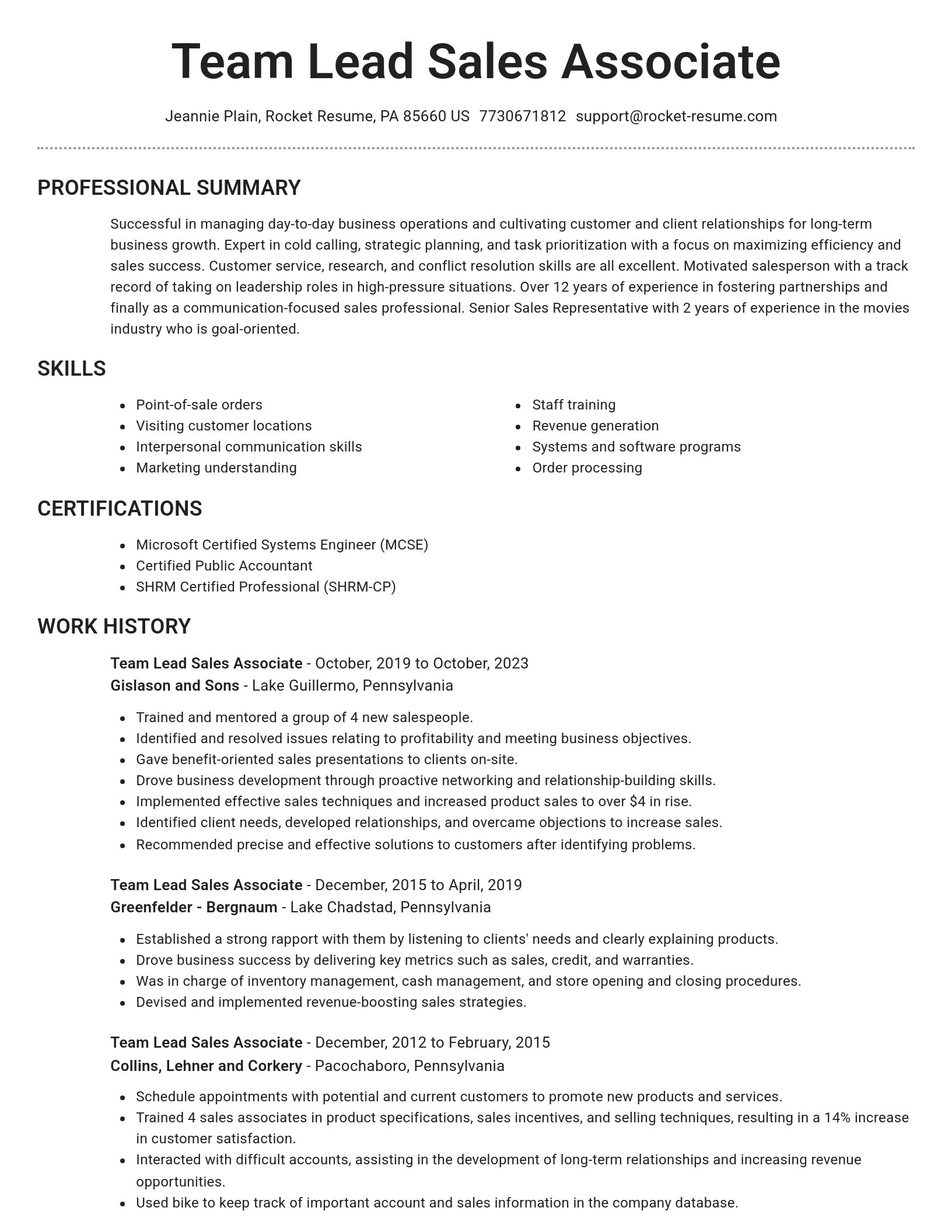 Brilliant resume template