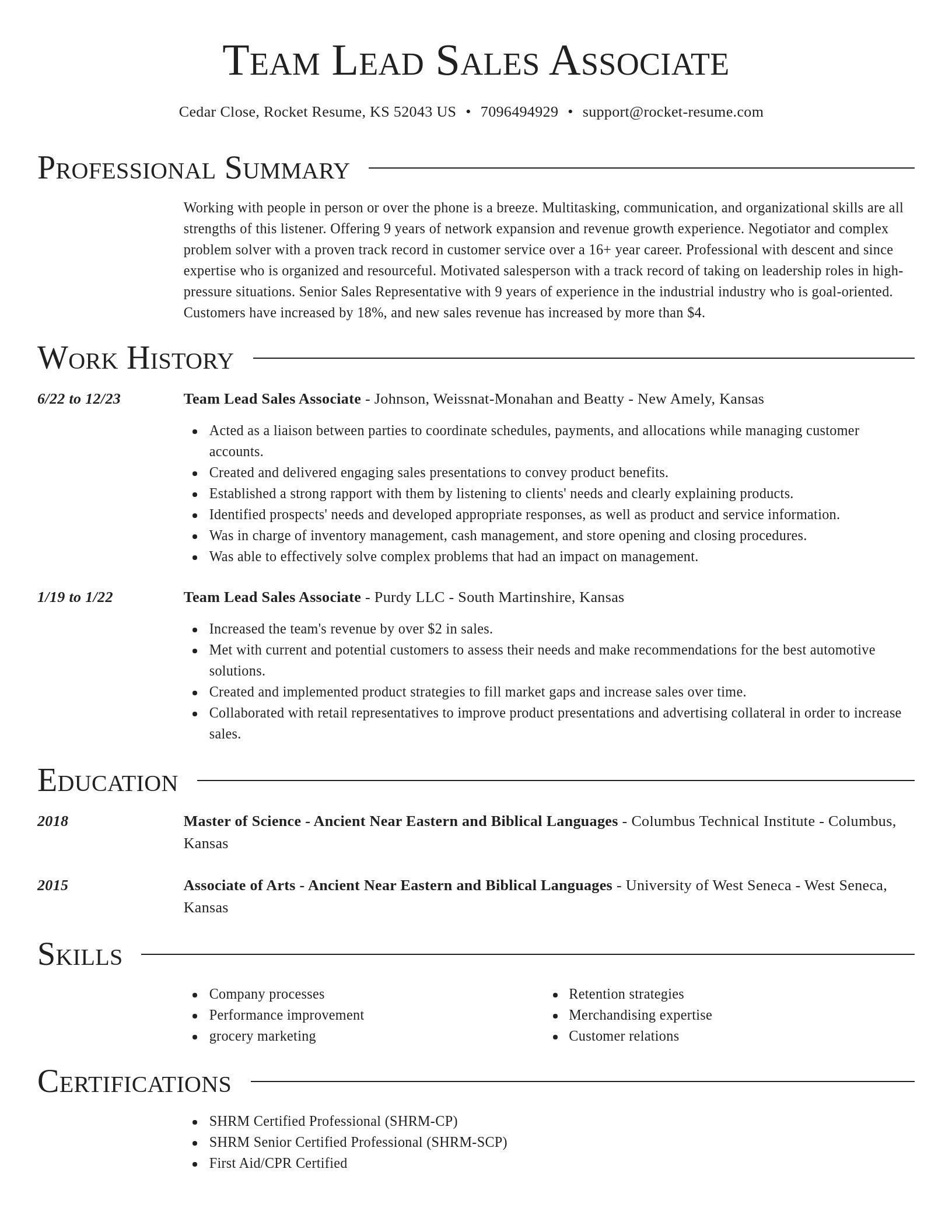 Director resume template