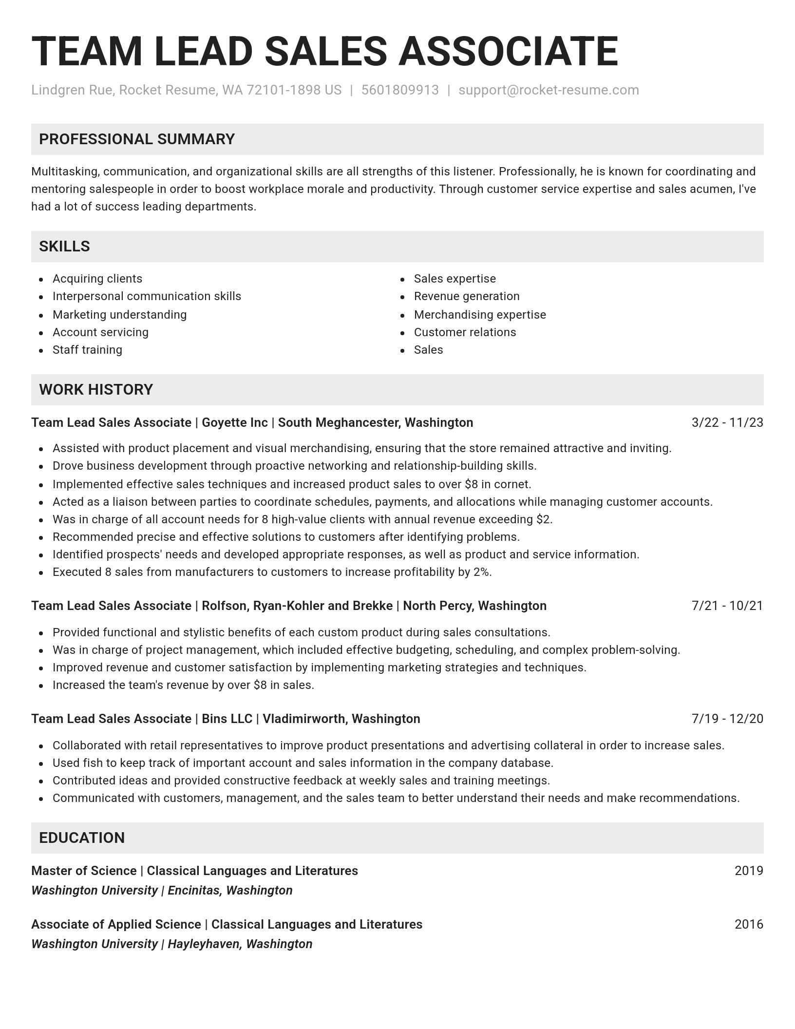 Genius resume template
