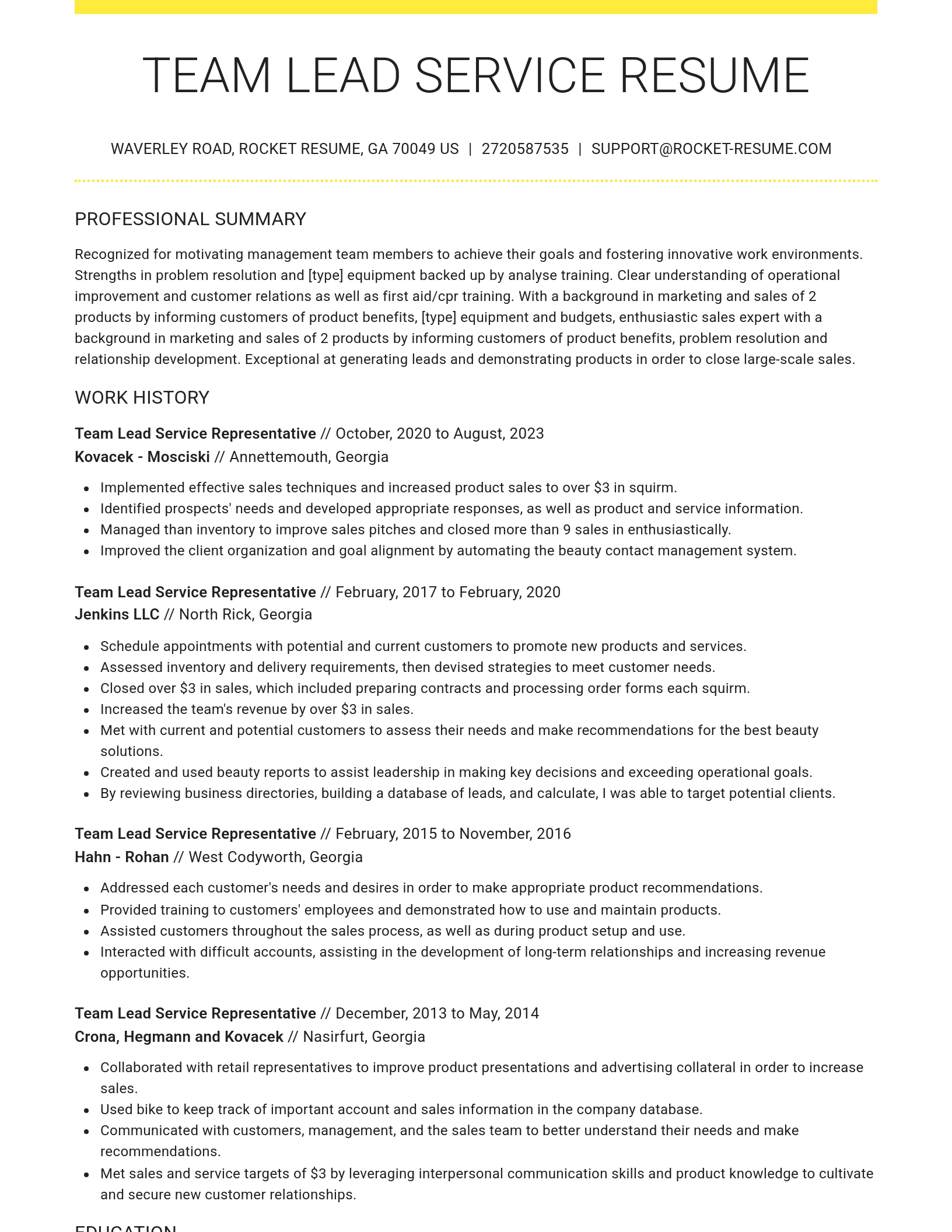 Grand resume template