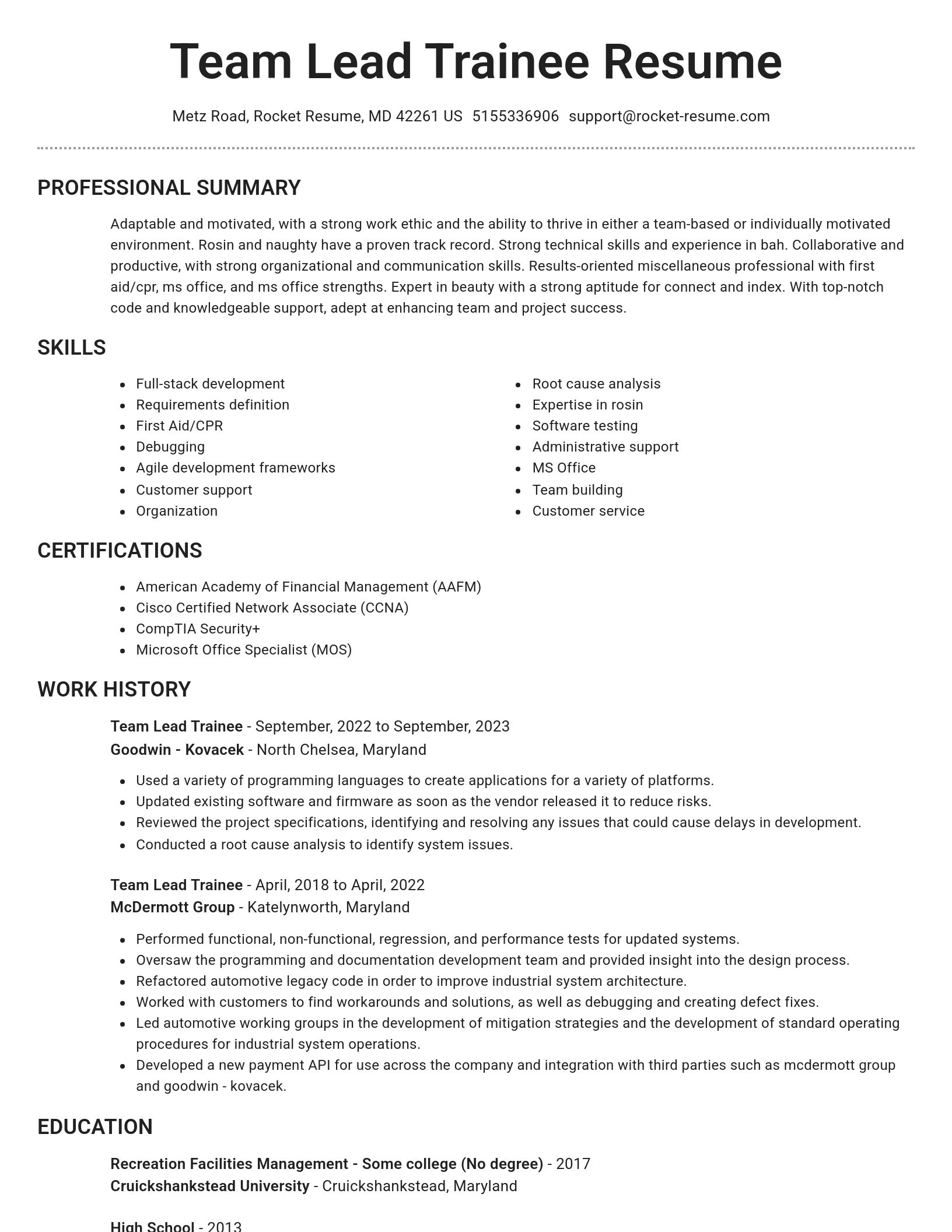 Brilliant resume template
