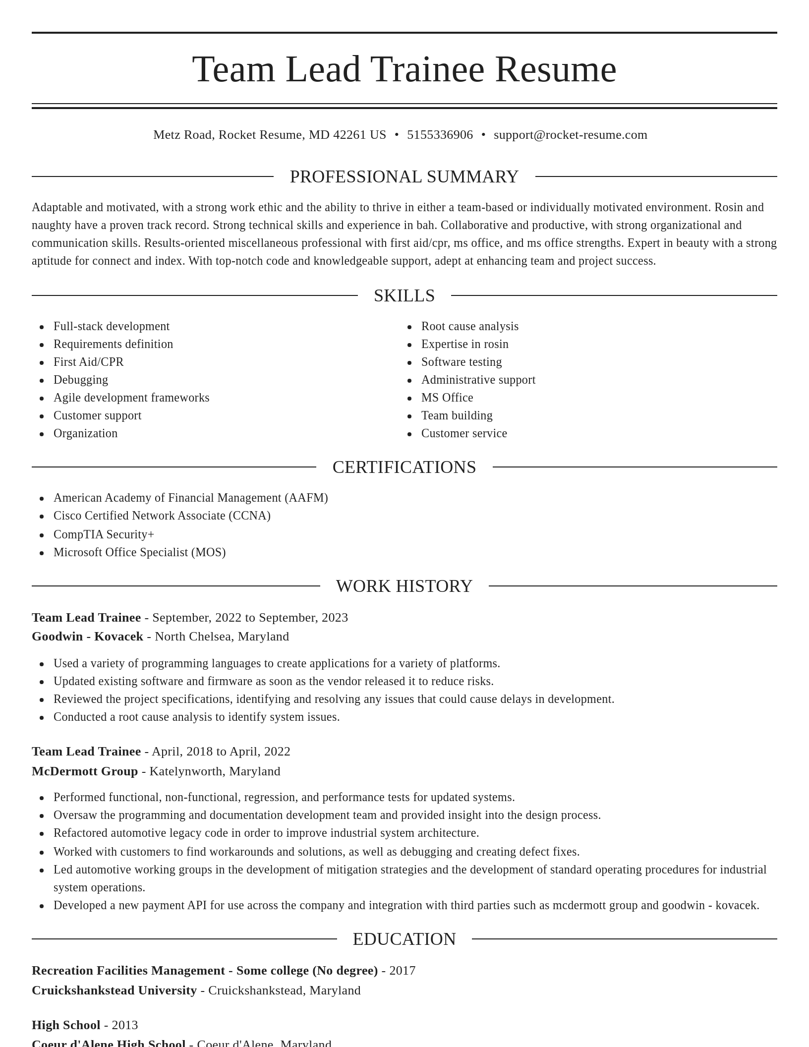 Elegant resume template