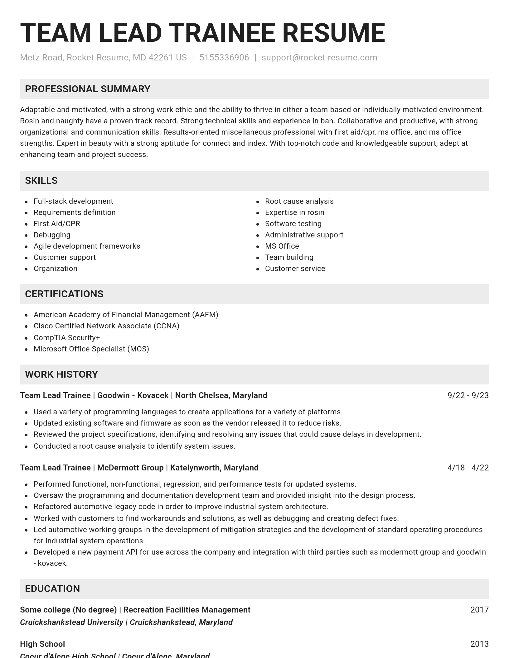 Genius resume template