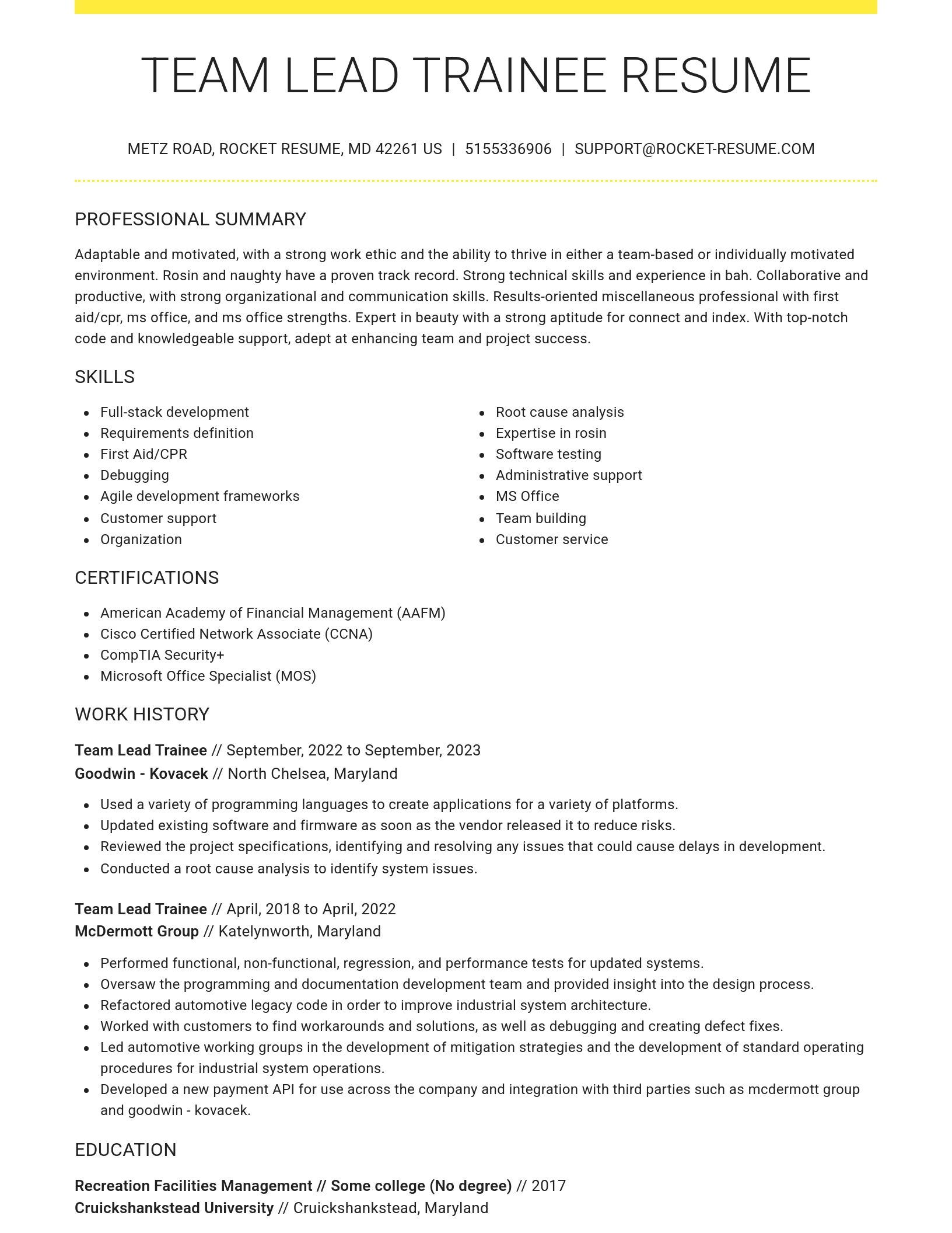 Grand resume template