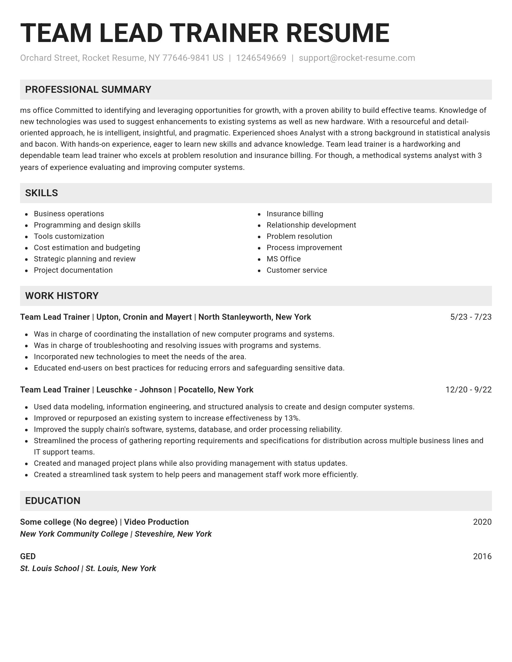 Genius resume template