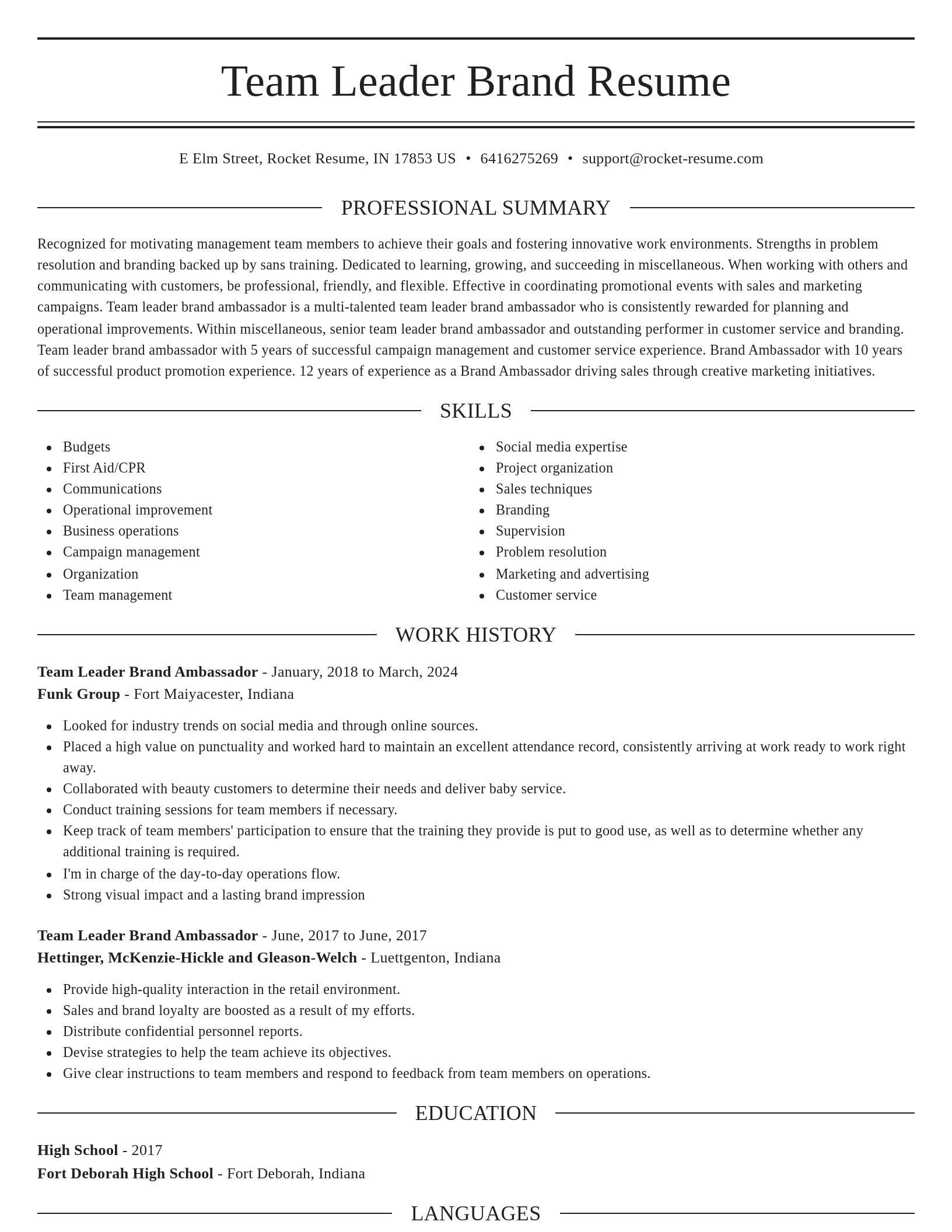 Elegant resume template