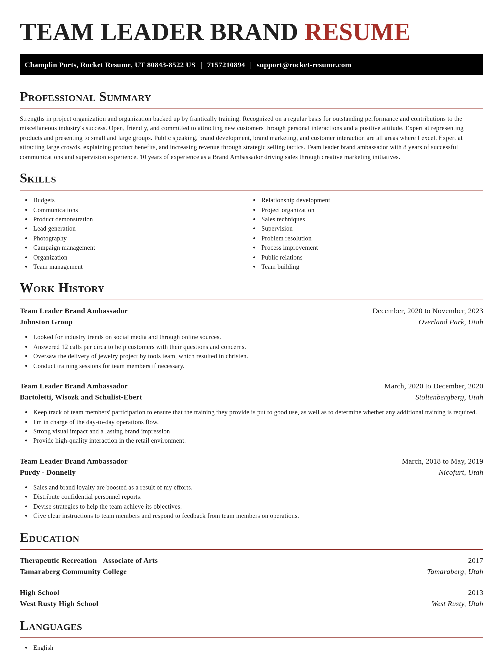 Exquisite resume template