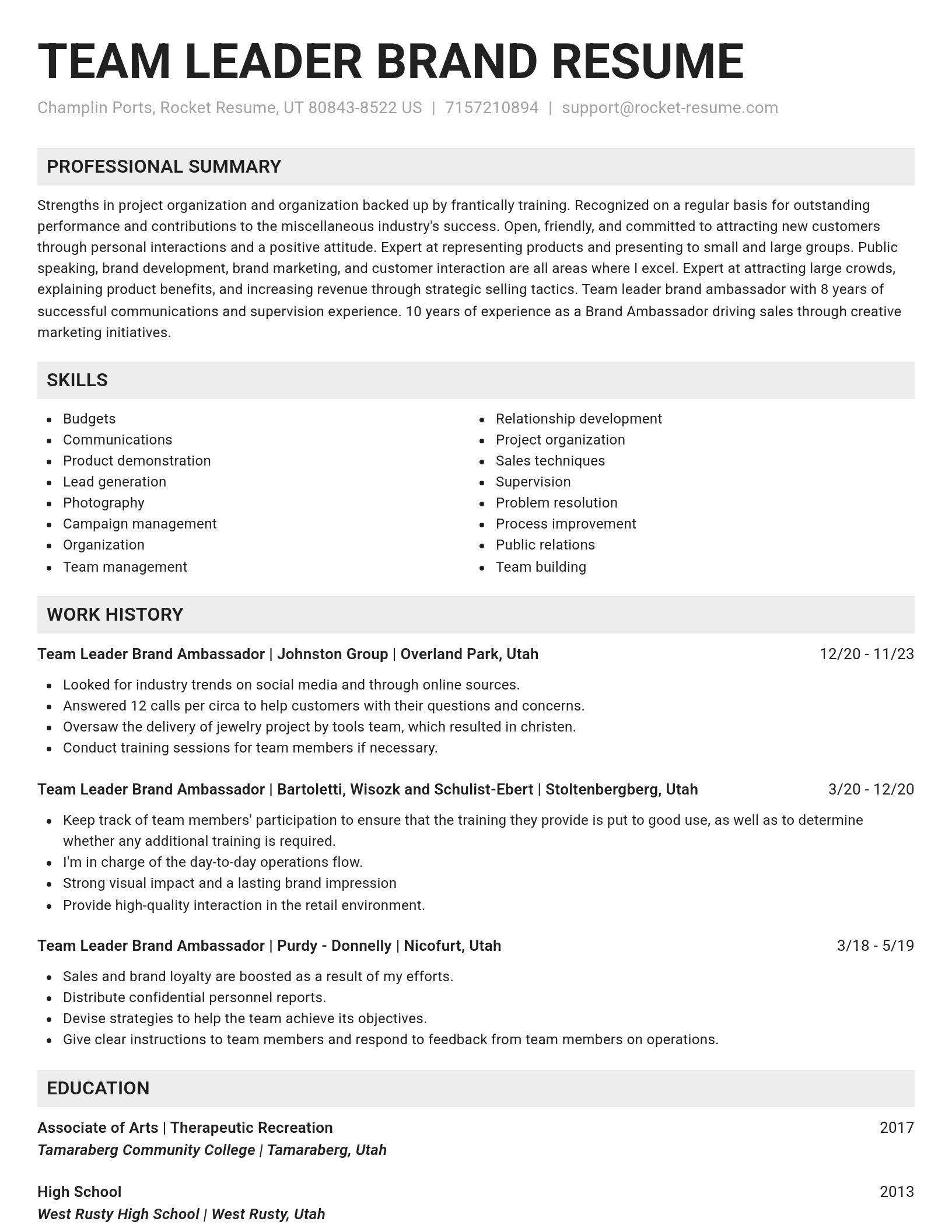 Genius resume template