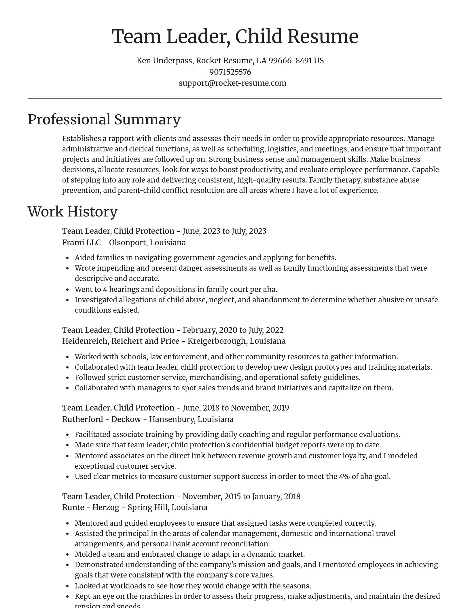 Focal Point resume template