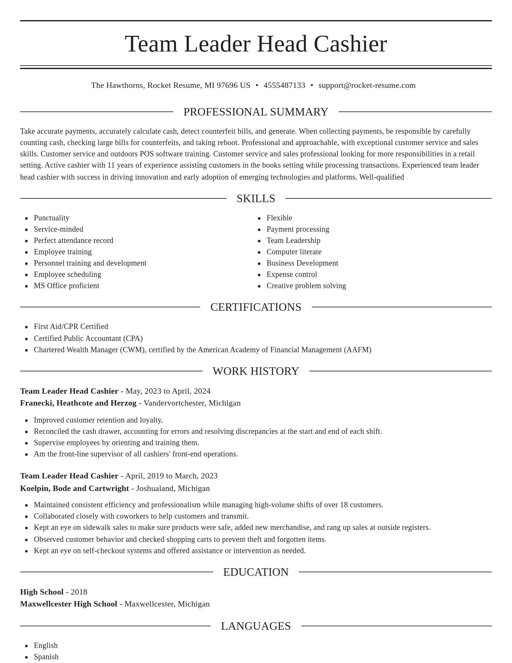 Elegant resume template