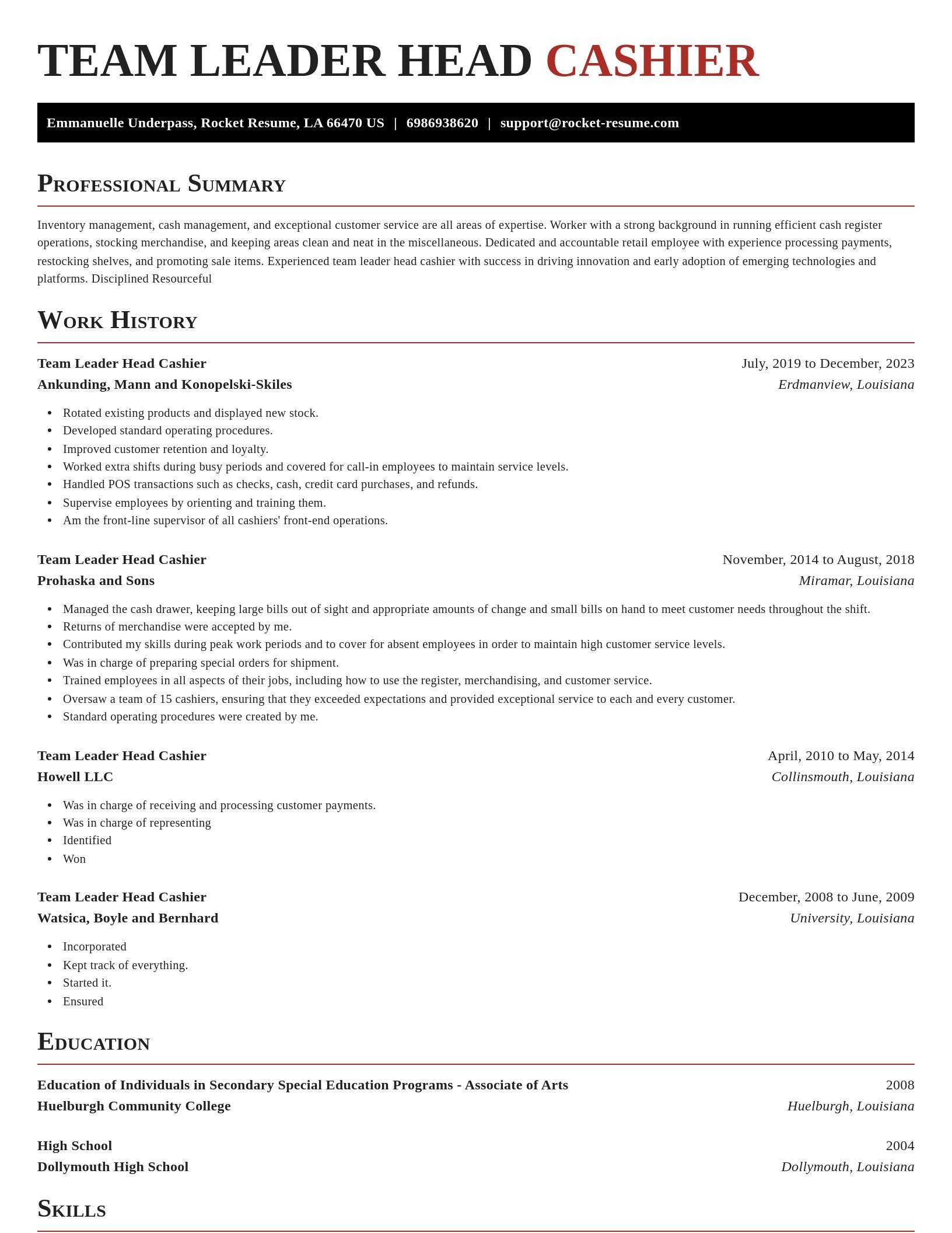 Exquisite resume template