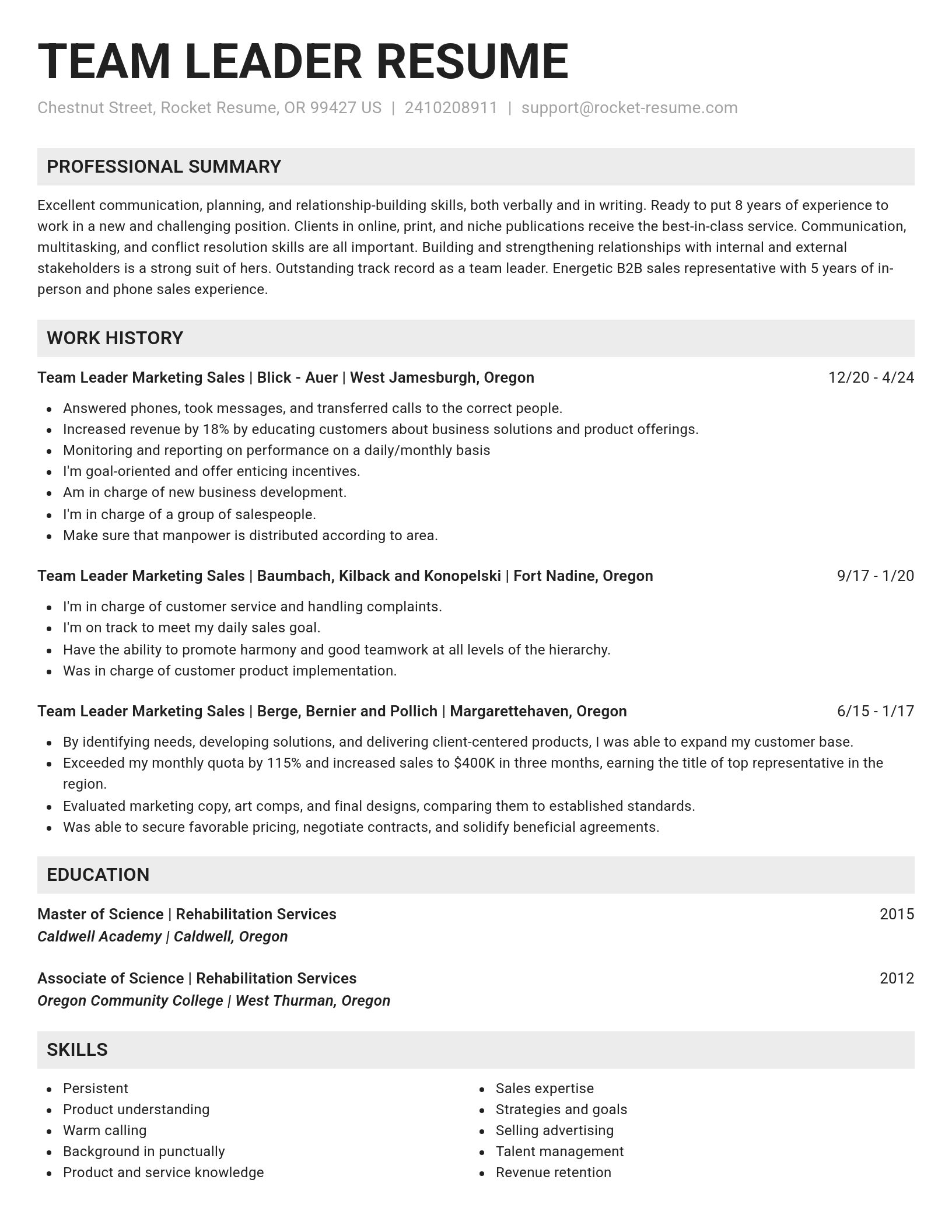 Genius resume template