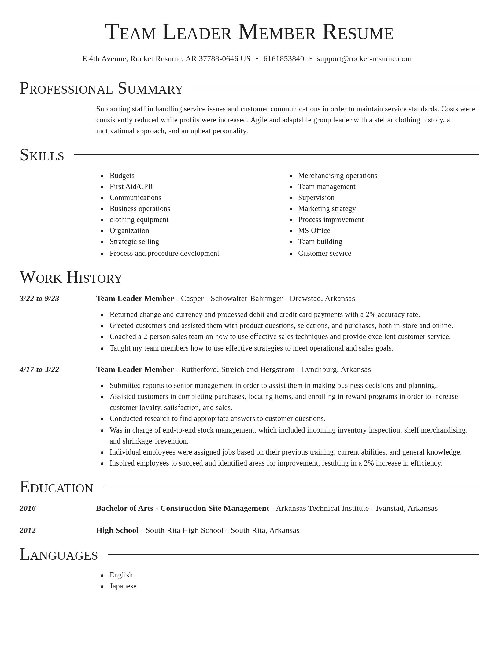 Director resume template